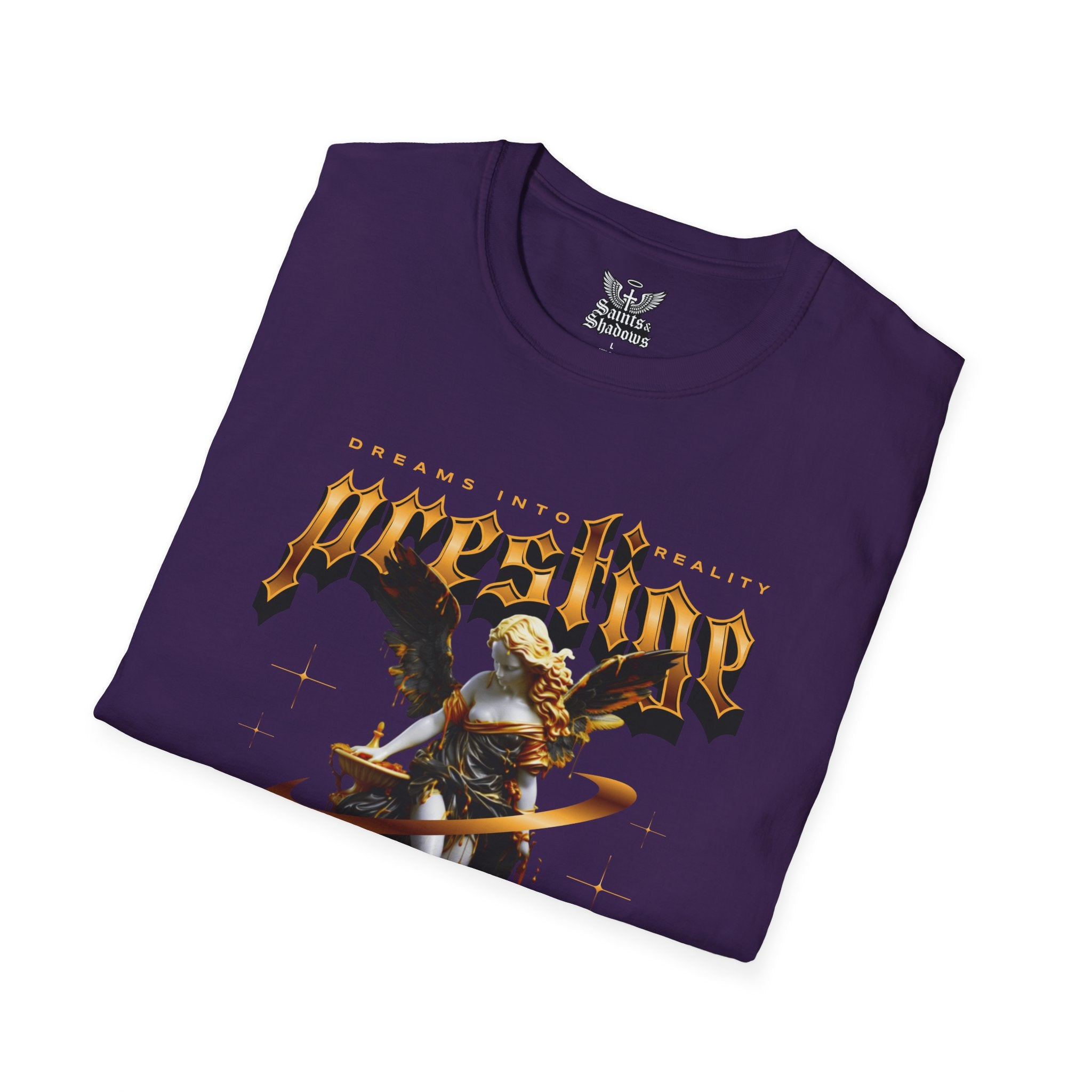 Saints and Shadows - Prestige, Angelic Artwork Unisex Softstyle T-Shirt, Casual Wear