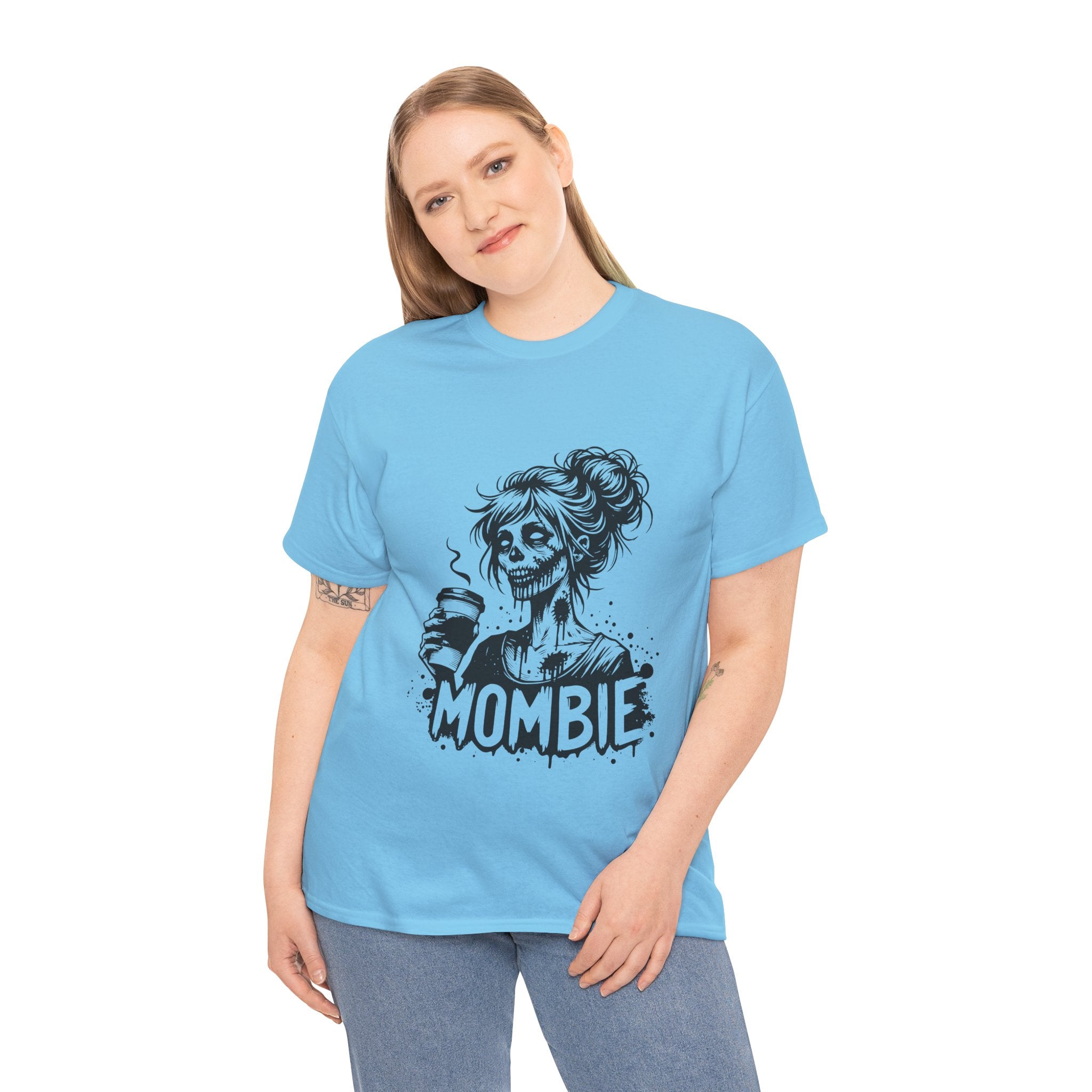 Mombie Unisex Tee, Perfect for Halloween, Gift for Moms, Relaxed Fit, Funny T-Shirt, Unique Graphic Tee, Casual Wear