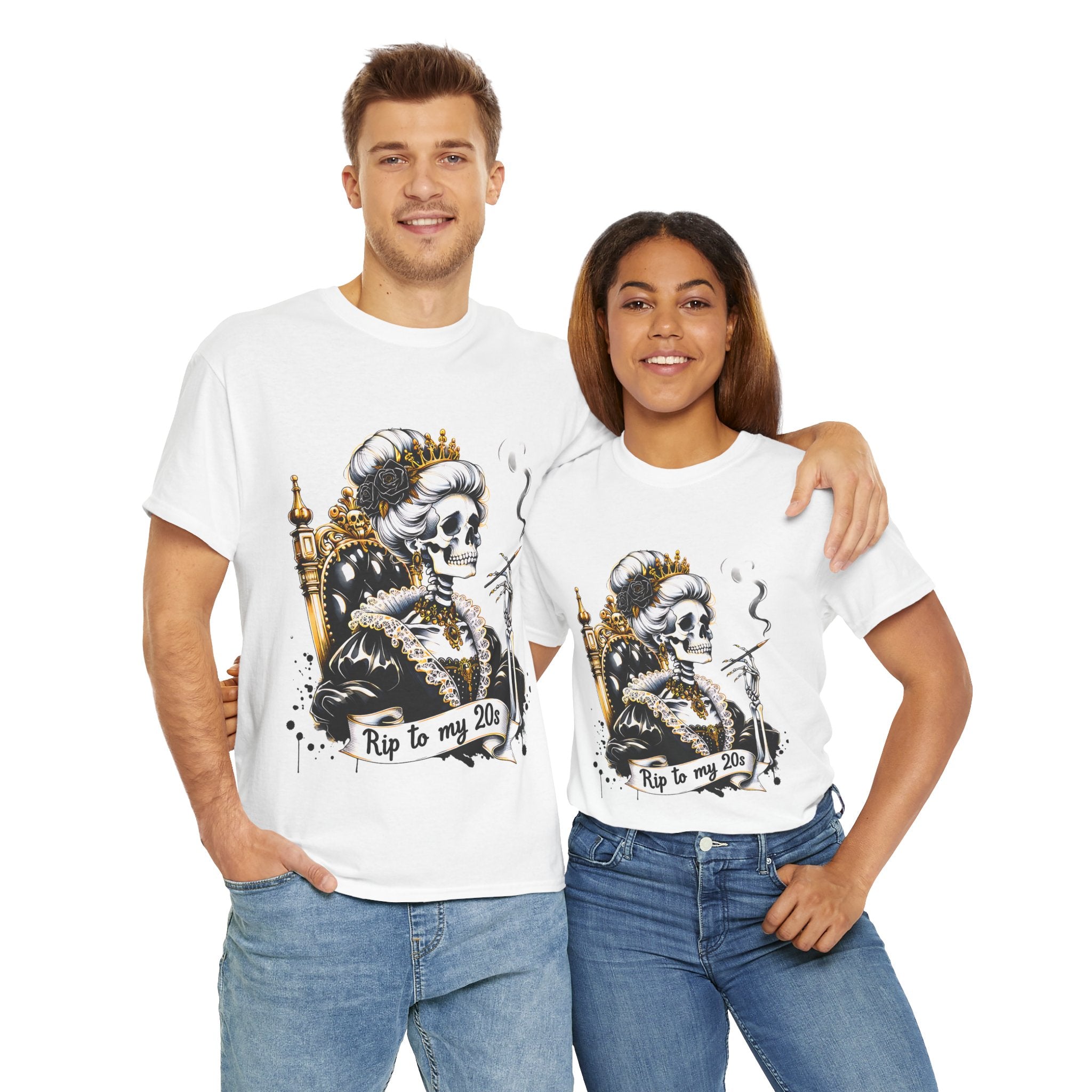 Rip to my 20s Tee, Heavy, Unisex Graphic Shirt, Birthday Gift, Casual Wear, Vintage Style, Floral Design T-shirt