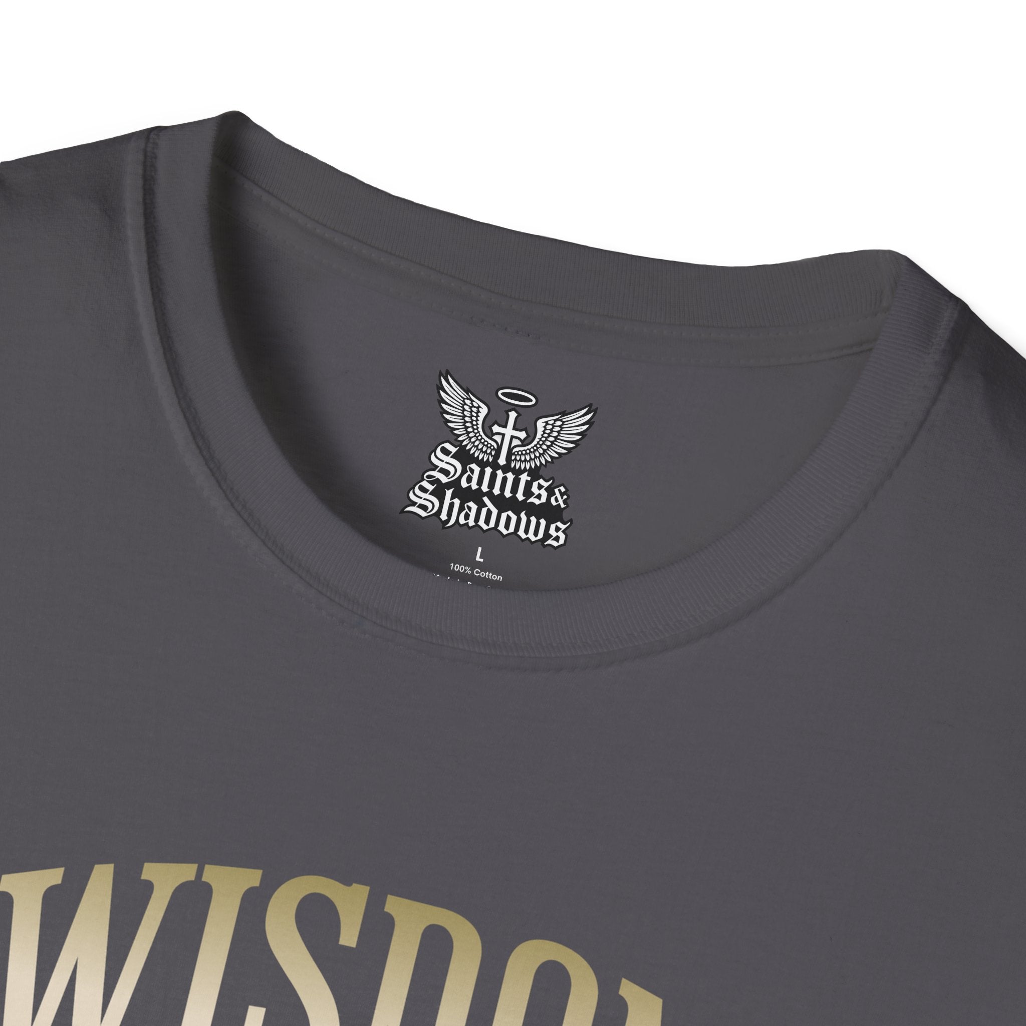 Saints and Shadows - Wisdom, Angelic Artwork Unisex Softstyle T-Shirt, Casual Wear