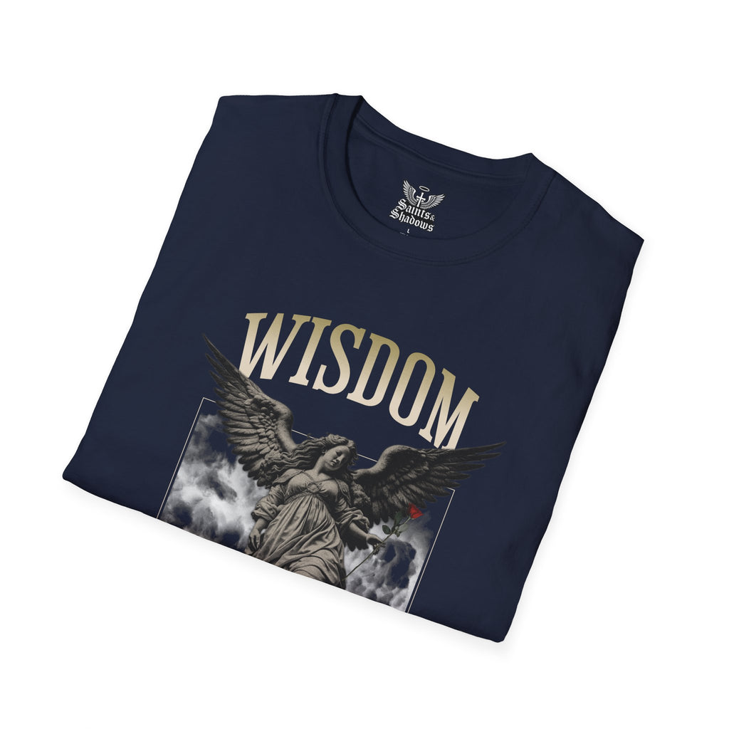 Saints and Shadows - Wisdom, Angelic Artwork Unisex Softstyle T-Shirt, Casual Wear