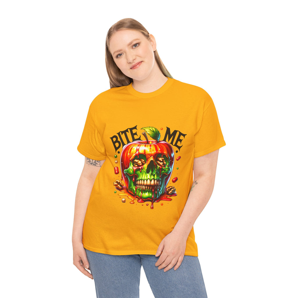 Bite Me Skull T-Shirt, Fun Graphic Tee, Halloween Costume Top, Trendy Casual Wear, Unique Gift Idea for Friends