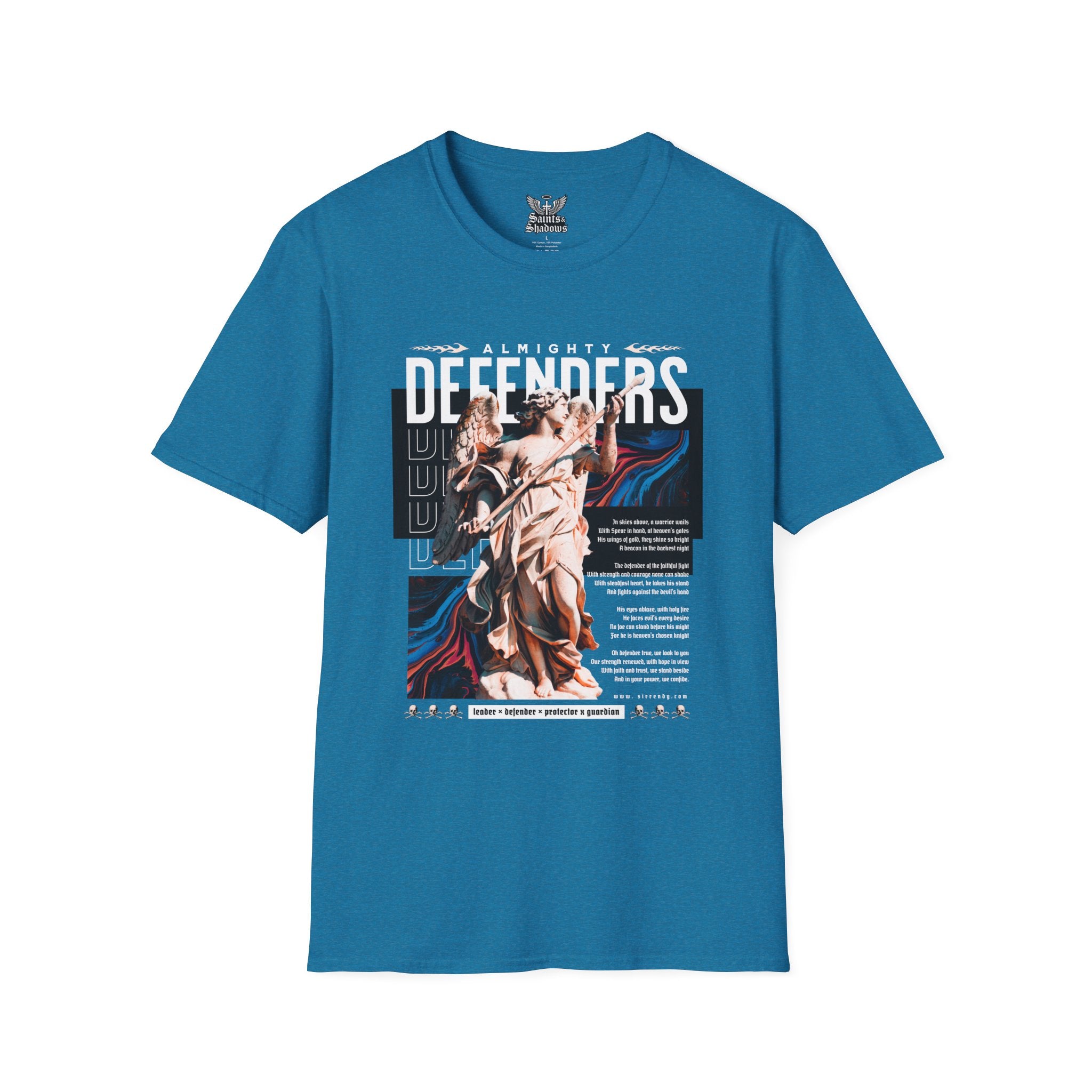 Saints and Shadows - Almighty Defenders, Angelic Artwork Unisex Softstyle T-Shirt, Casual Wear