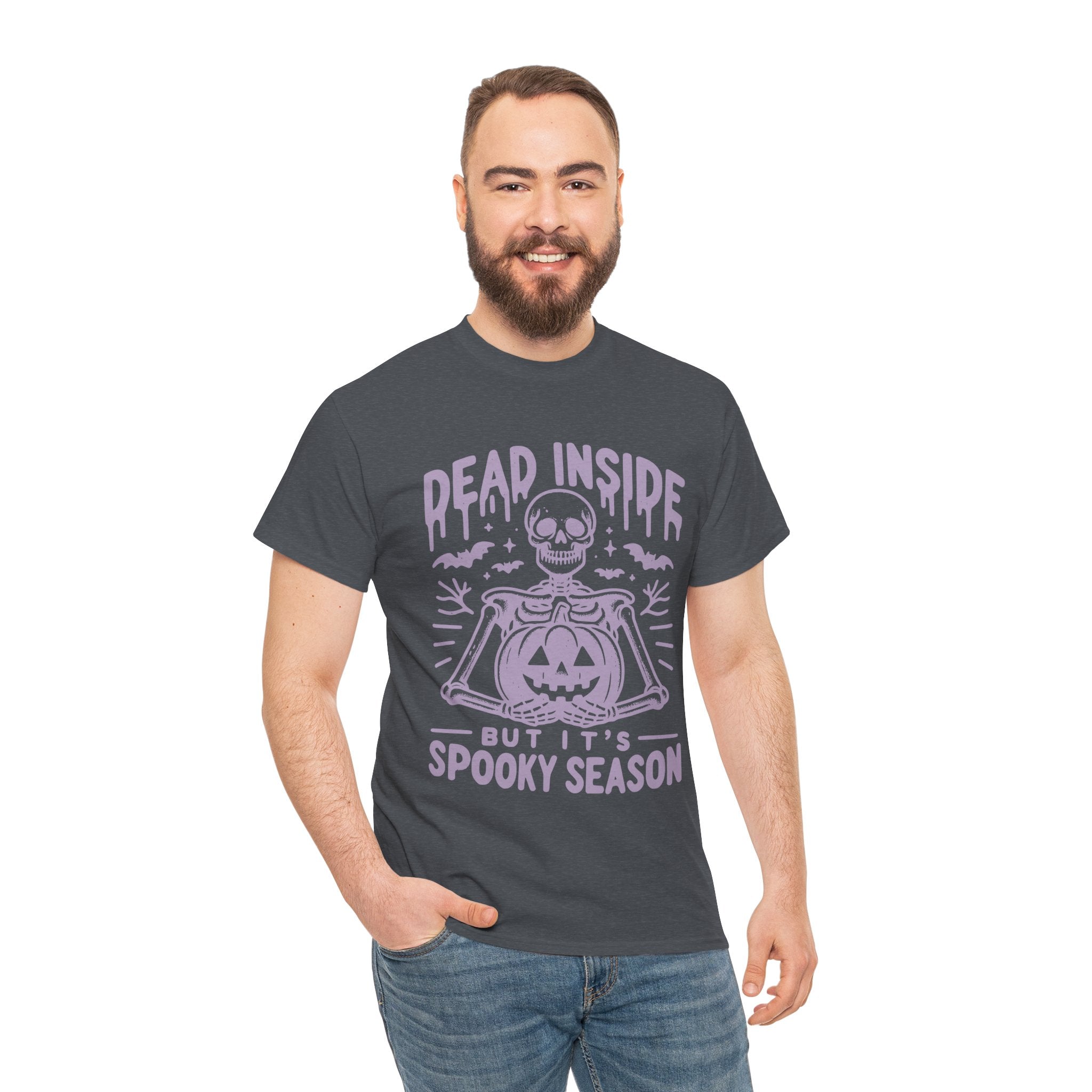 Spooky Season Dead Inside Unisex Tee, Halloween Shirt, Graphic Tee, Fall Apparel, Ghostly Vibes, Comfy Everyday Wear