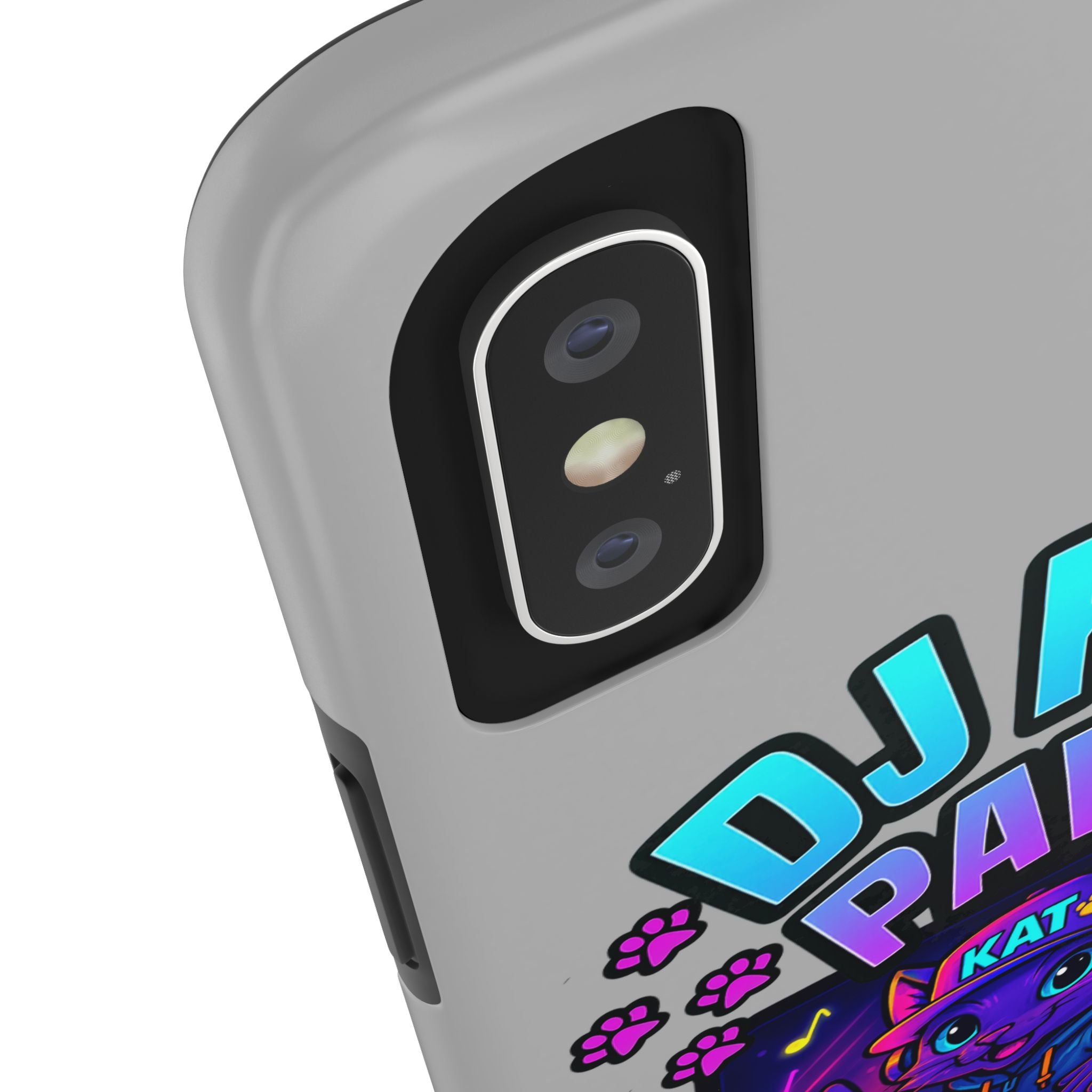 DJ KAT PAWS - Paw-sitively LIT | Tough Phone Cases - Unique Gift for Cat Lovers, Funny Phone Accessory, Music Lover's Case, Pet Owner Present