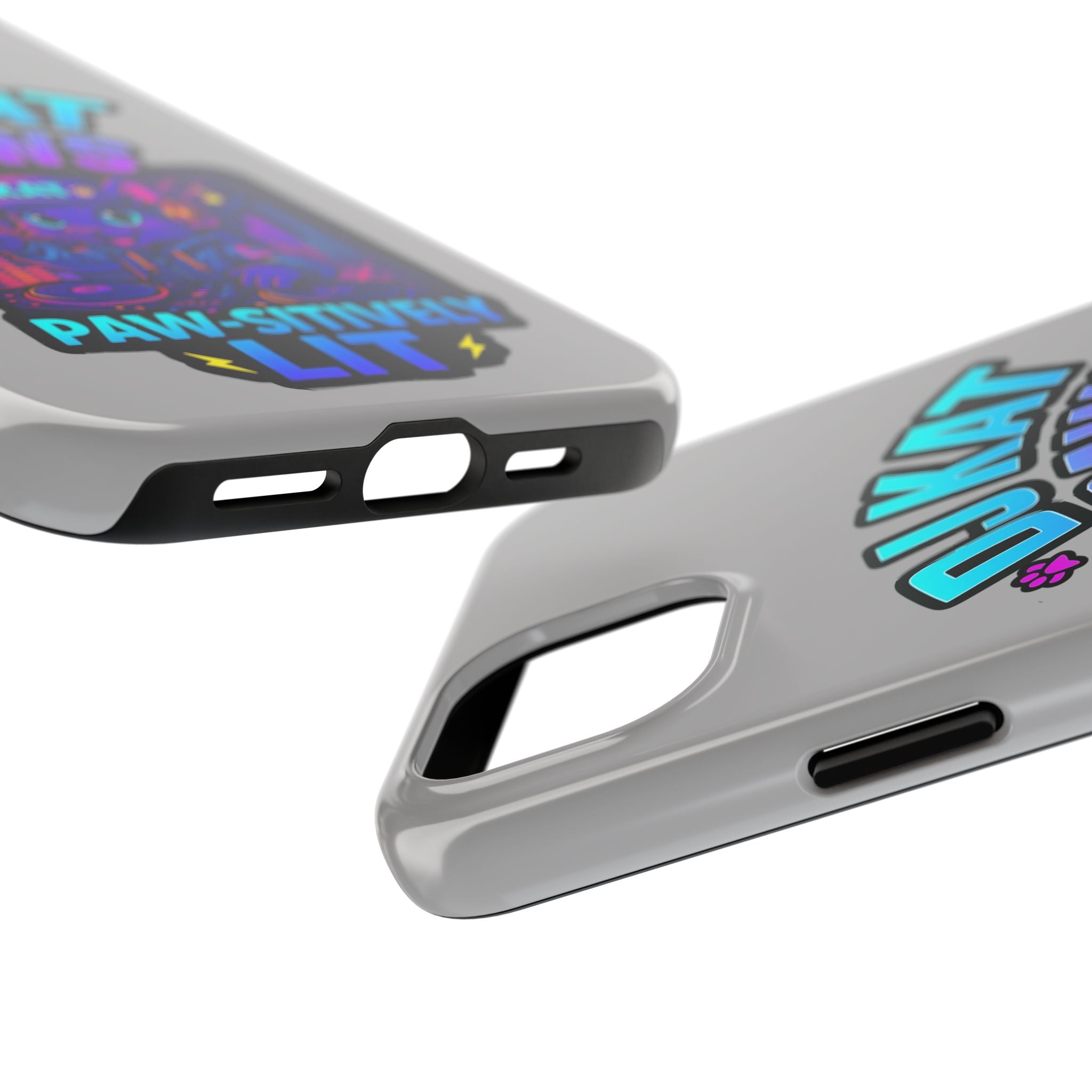 DJ KAT PAWS - Paw-sitively LIT | Tough Phone Cases - Unique Gift for Cat Lovers, Funny Phone Accessory, Music Lover's Case, Pet Owner Present