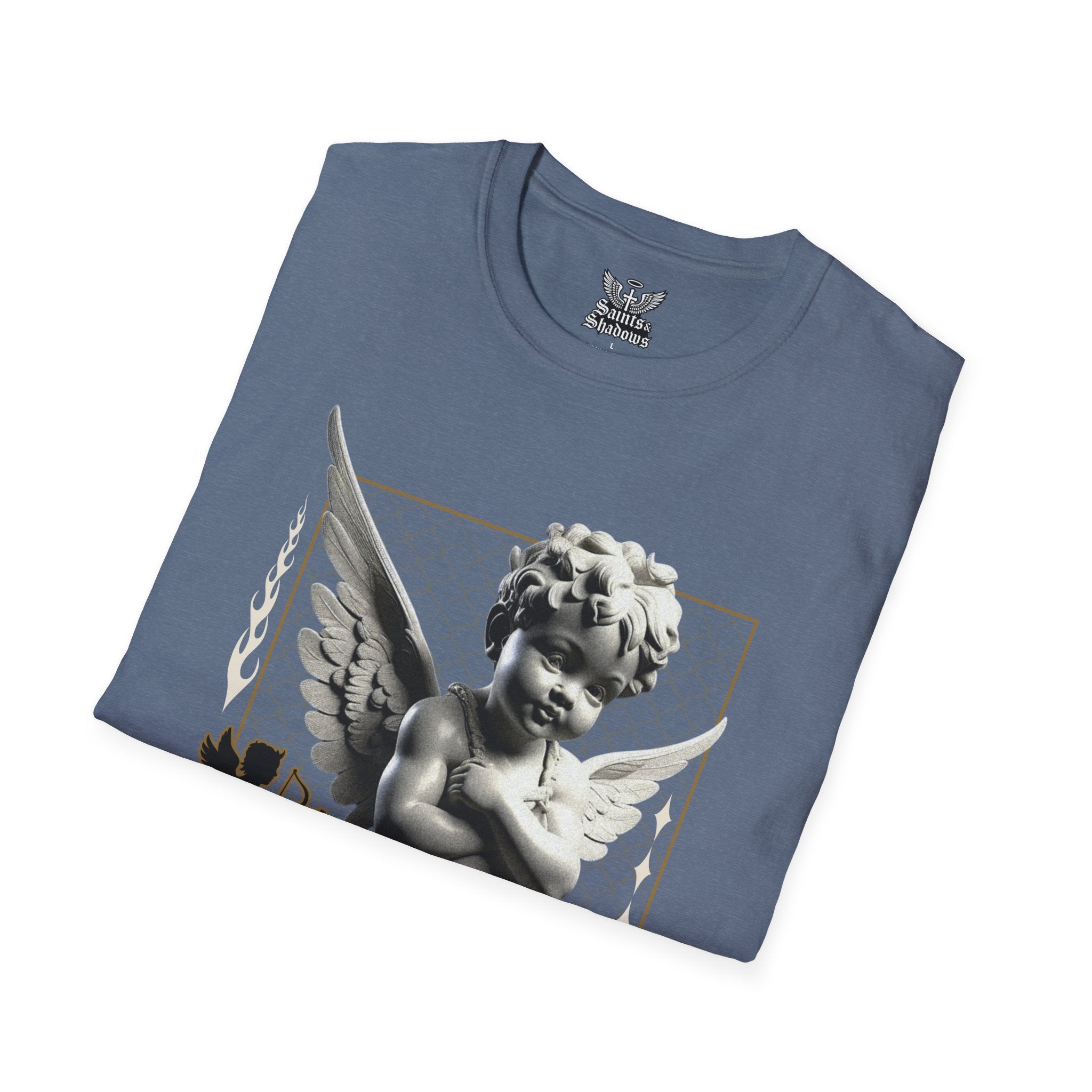 Saints and Shadows - Matchmaker, Angelic Artwork Unisex Softstyle T-Shirt, Casual Wear