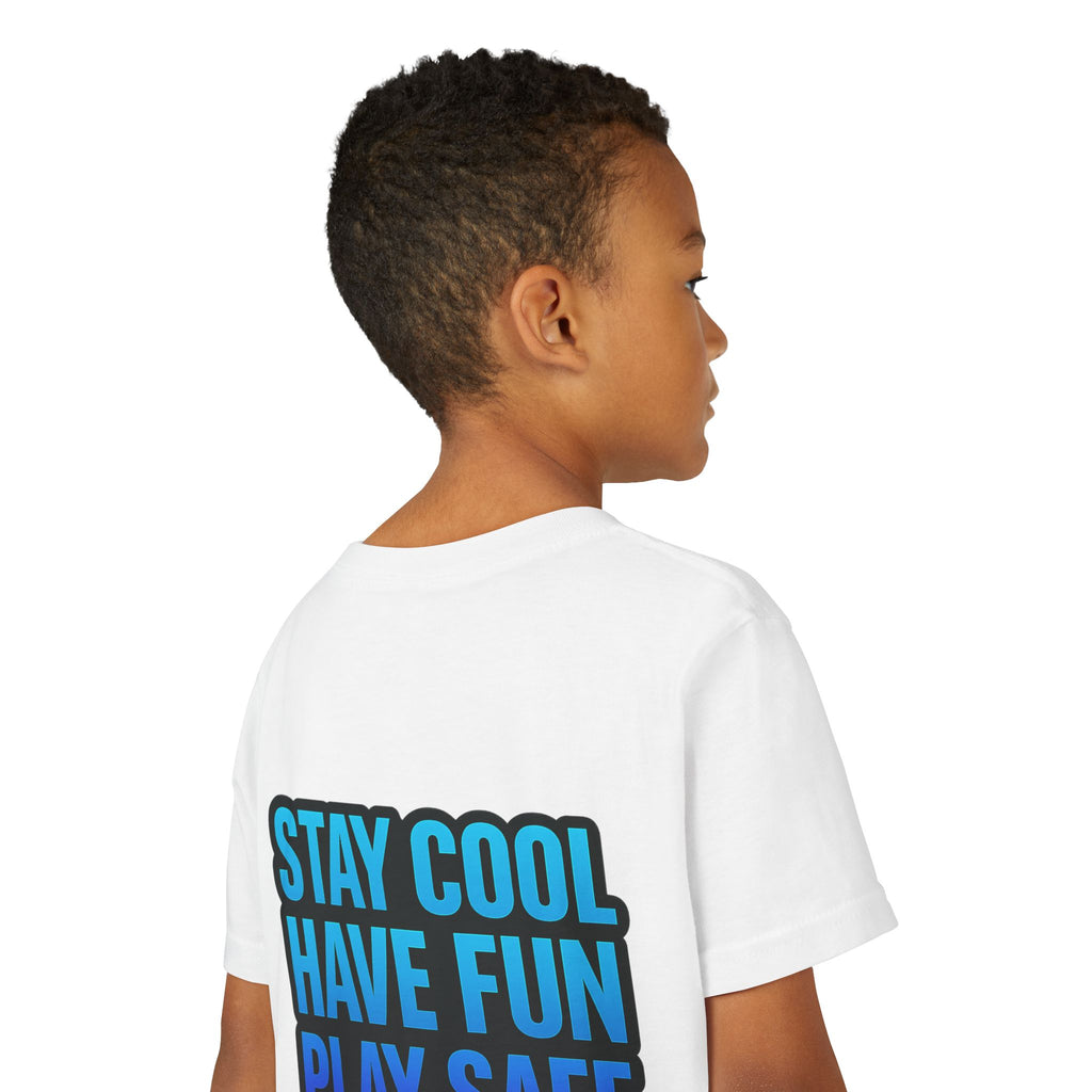DJ KAT PAWS Paw-sitively Shredding, Skateboarding Youth Tee | Fun Summer Shirt, Motivational Kids T-Shirt, Birthday Gift for Boys & Girls