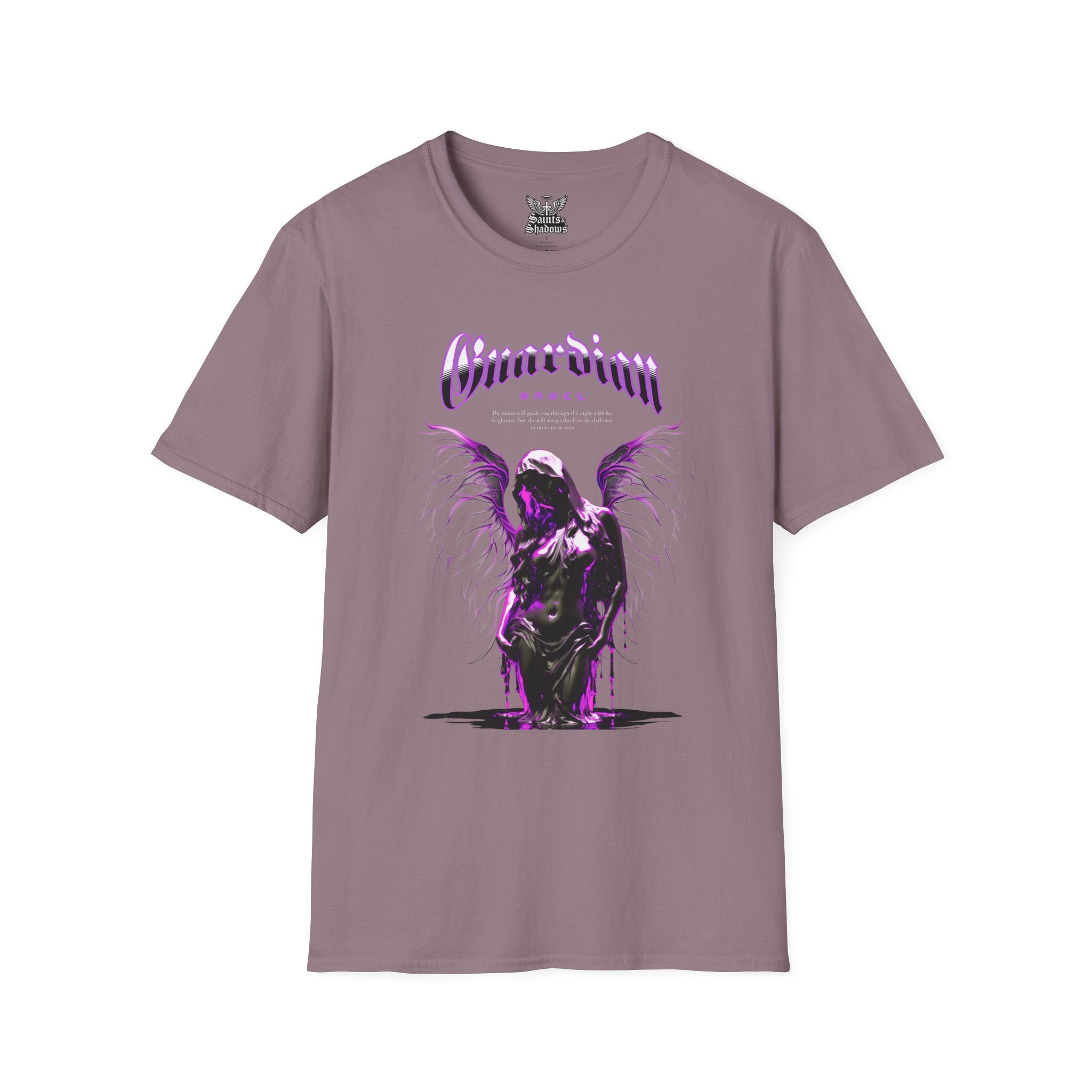 Saints and Shadows - Guardian Angel, Angelic Artwork Unisex Softstyle T-Shirt, Casual Wear