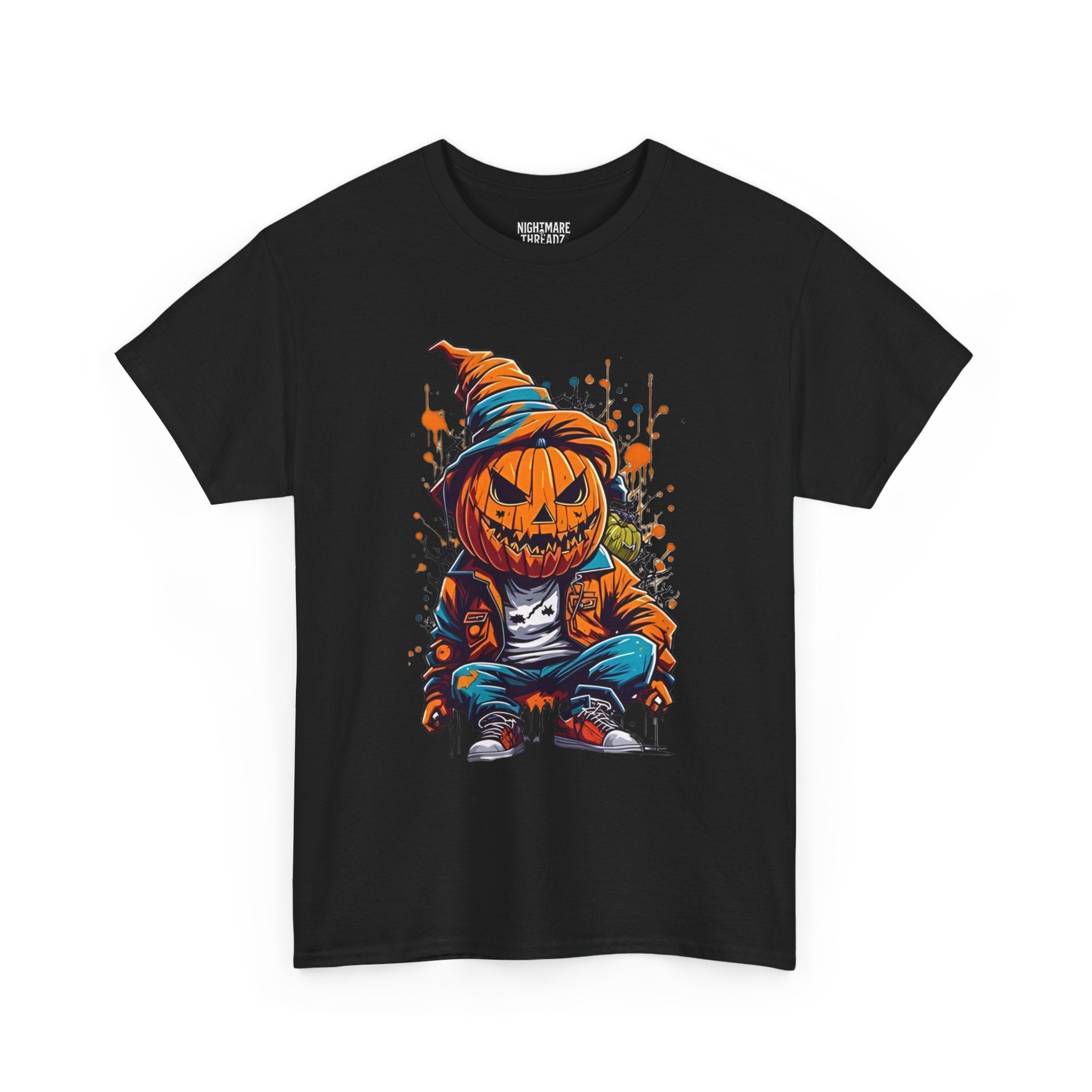 Scary Pumpkin, Horror Graphic Tee, Unisex Cotton Shirt, Halloween Costume, Horror Movie Gift, Spooky T-Shirt, Horror Fan Apparel