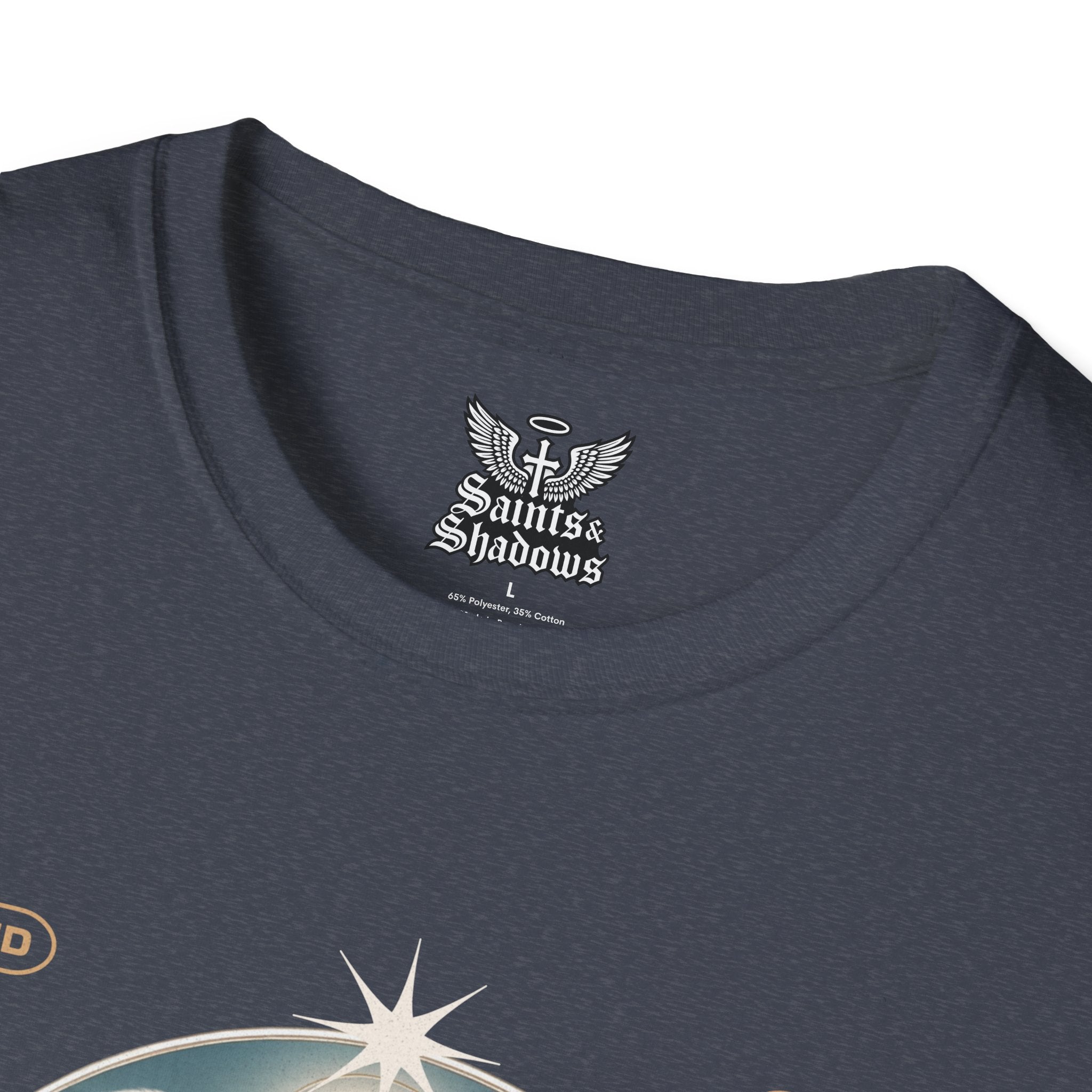 Saints and Shadows - Reflection, Angelic Artwork Unisex Softstyle T-Shirt, Casual Wear