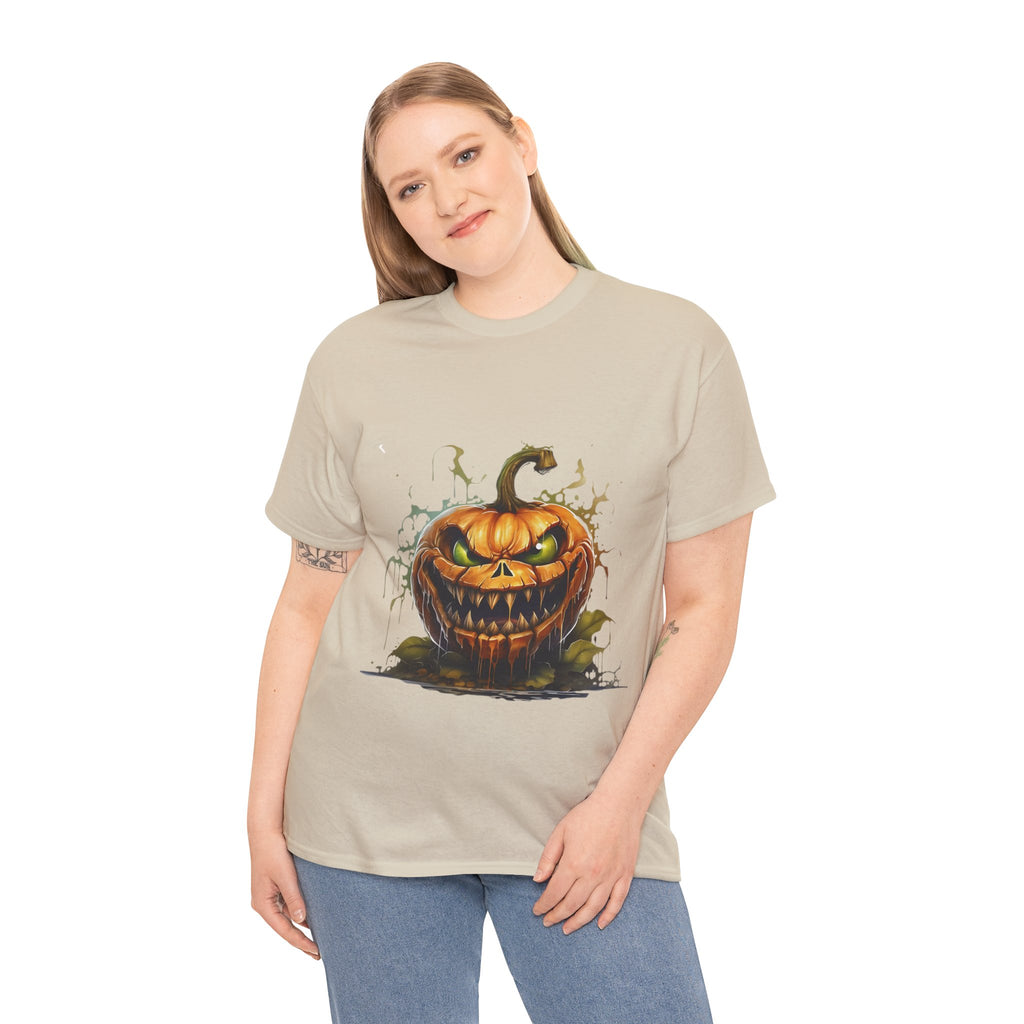Spooky Pumpkin, Horror Graphic Tee, Unisex Cotton Shirt, Halloween Costume, Horror Movie Gift, Spooky T-Shirt, Horror Fan Apparel