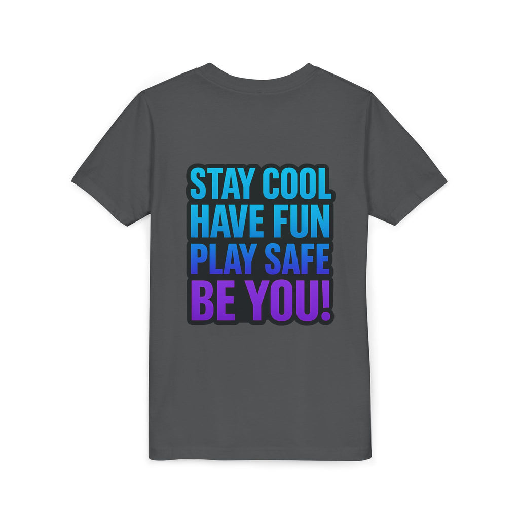 DJ KAT PAWS Paw-sitively Shredding, Skateboarding Youth Tee | Fun Summer Shirt, Motivational Kids T-Shirt, Birthday Gift for Boys & Girls