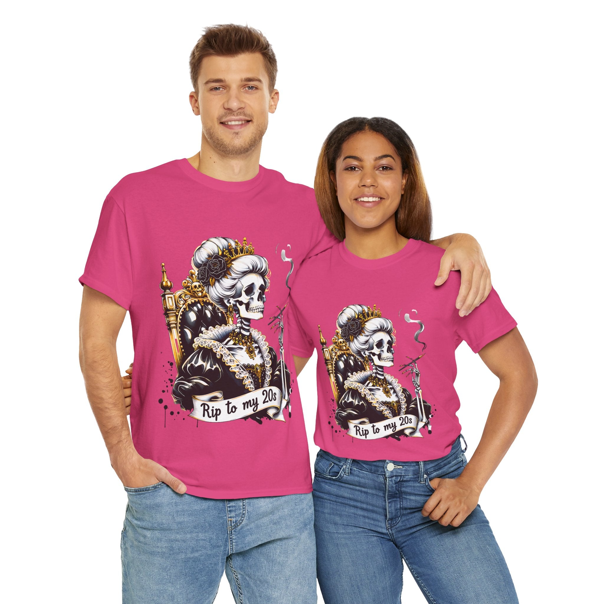 Rip to my 20s Tee, Heavy, Unisex Graphic Shirt, Birthday Gift, Casual Wear, Vintage Style, Floral Design T-shirt
