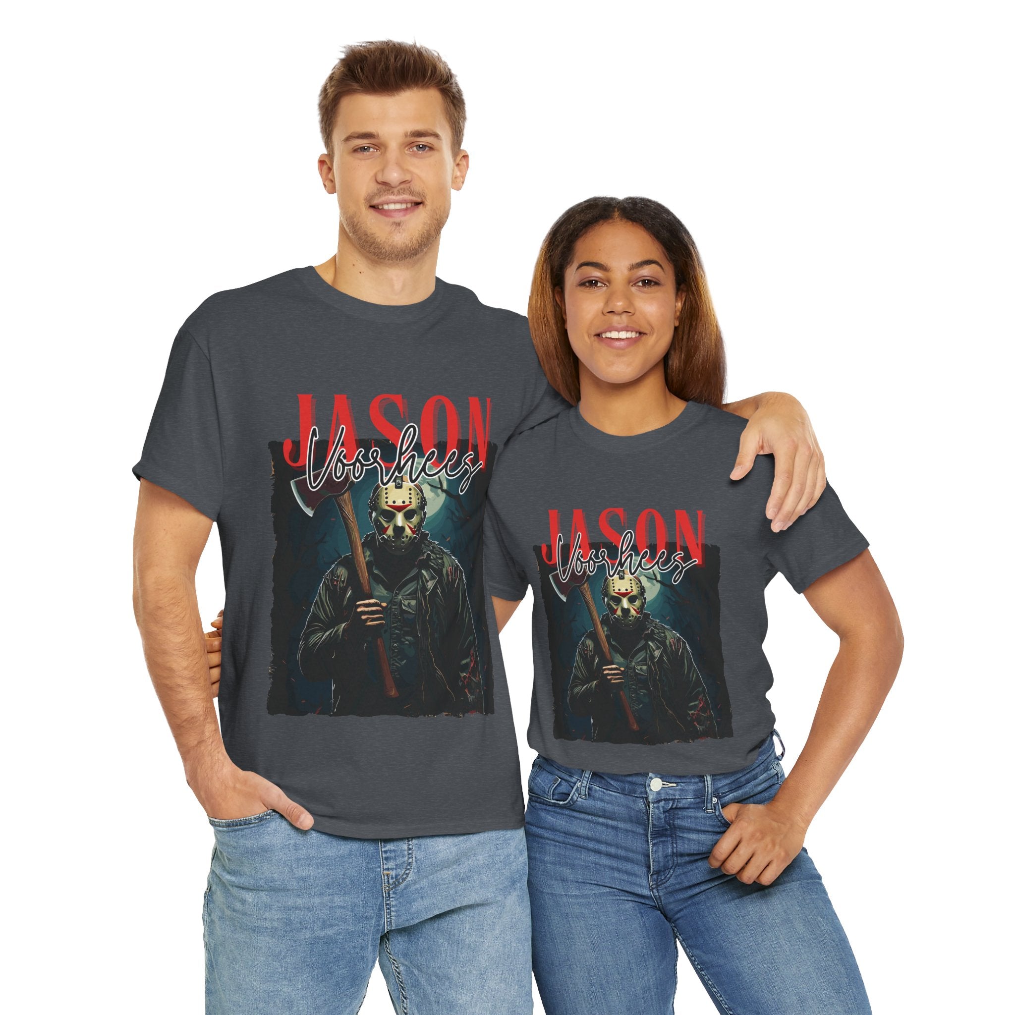 Jason Vorhees Horror Graphic Tee, Unisex Cotton Shirt, Halloween Costume, Horror Movie Gift, Spooky T-Shirt, Horror Fan Apparel