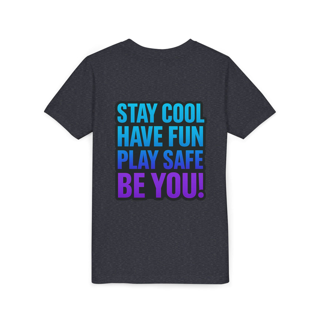 DJ KAT PAWS Paw-sitively Shredding, Skateboarding Youth Tee | Fun Summer Shirt, Motivational Kids T-Shirt, Birthday Gift for Boys & Girls