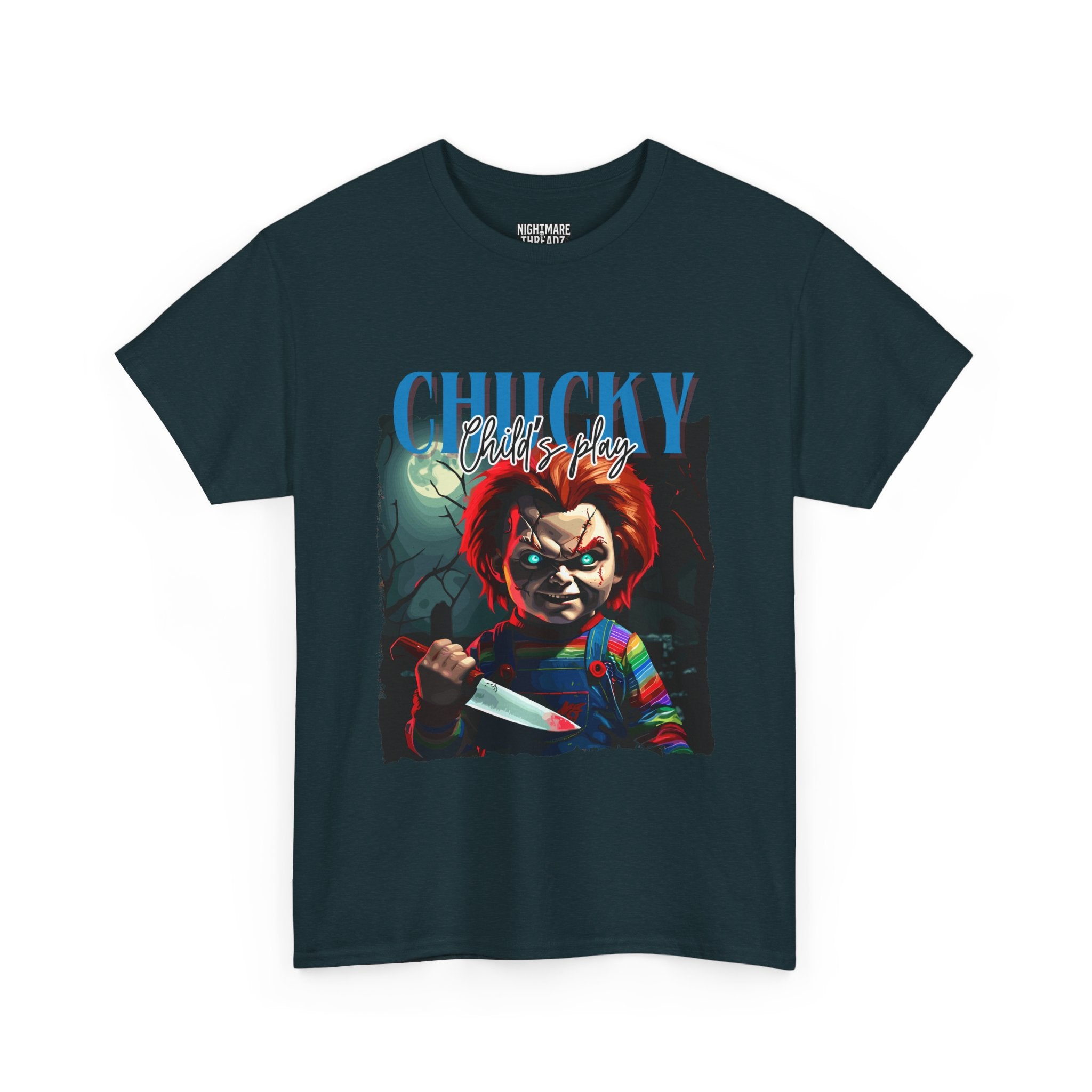 Chucky Horror Graphic Tee, Unisex Cotton Shirt, Halloween Costume, Horror Movie Gift, Spooky T-Shirt, Horror Fan Apparel