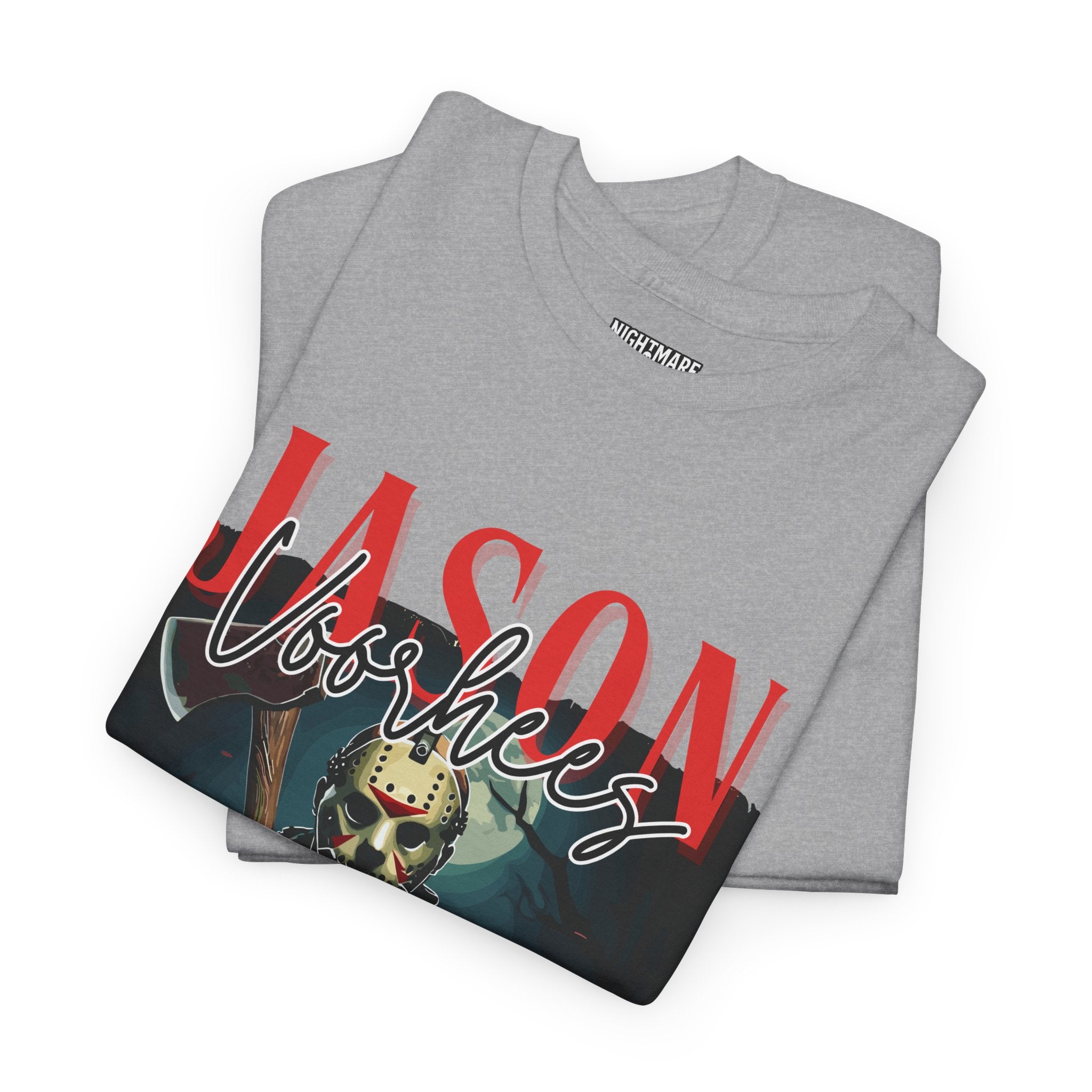 Jason Vorhees Horror Graphic Tee, Unisex Cotton Shirt, Halloween Costume, Horror Movie Gift, Spooky T-Shirt, Horror Fan Apparel