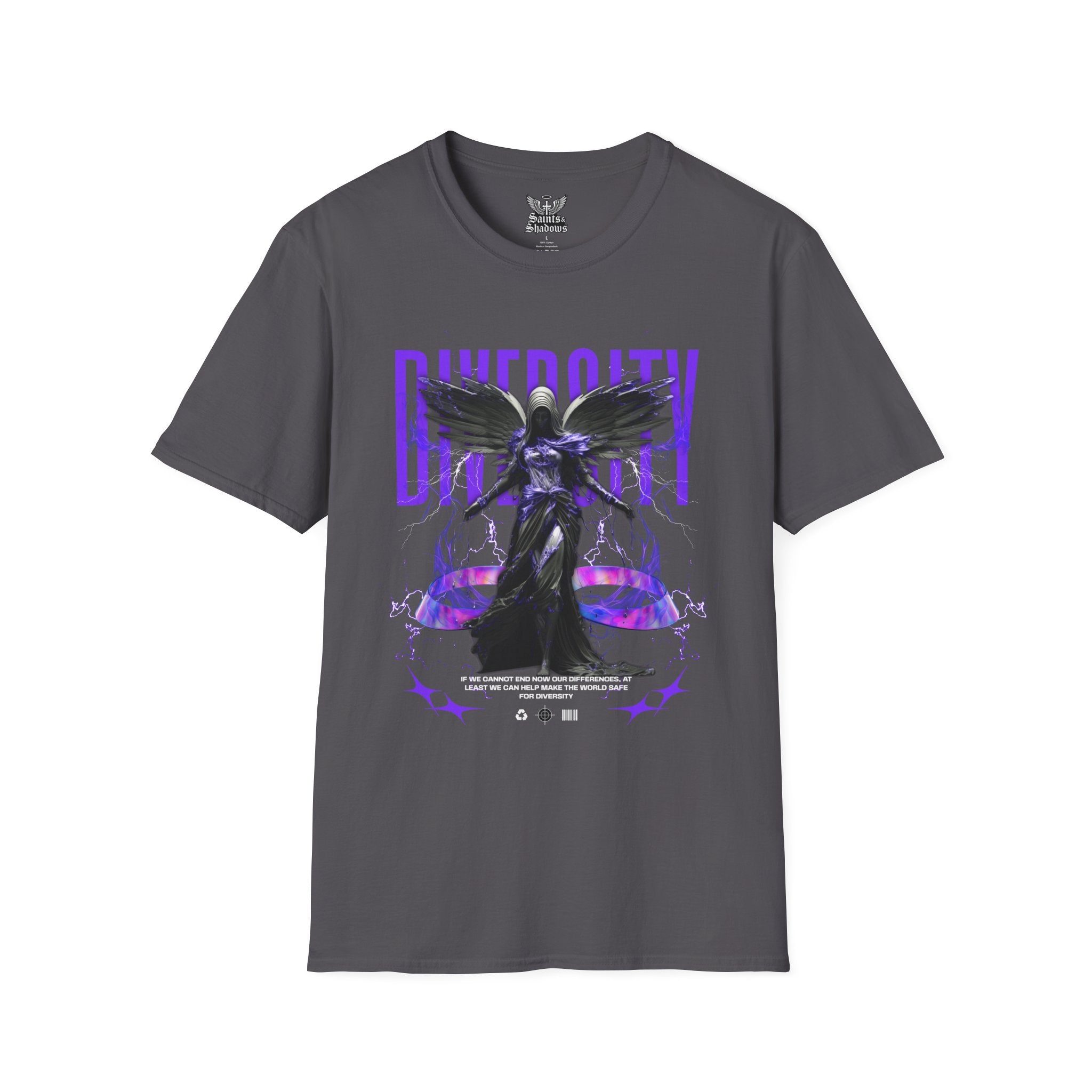 Saints and Shadows - Diversity, Angelic Artwork Unisex Softstyle T-Shirt, Casual Wear