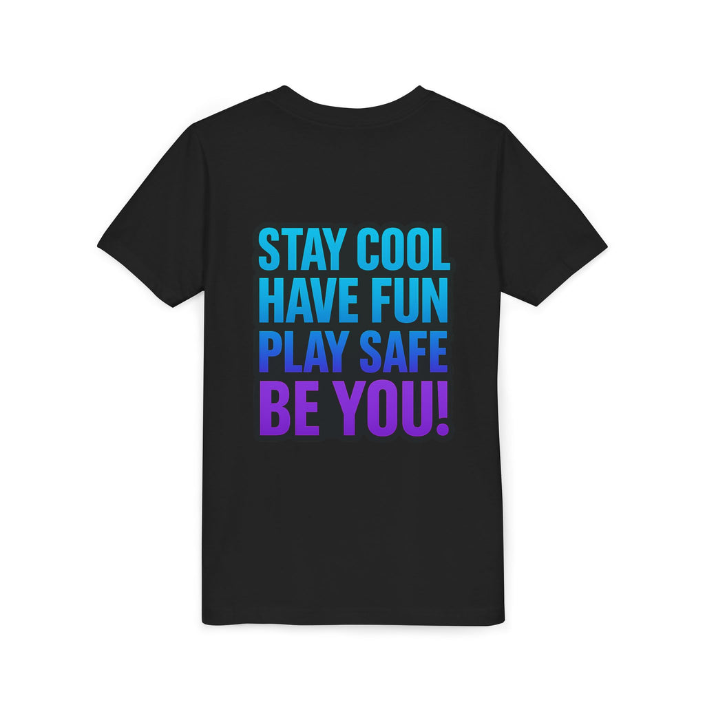 DJ KAT PAWS Paw-sitively Shredding, Skateboarding Youth Tee | Fun Summer Shirt, Motivational Kids T-Shirt, Birthday Gift for Boys & Girls