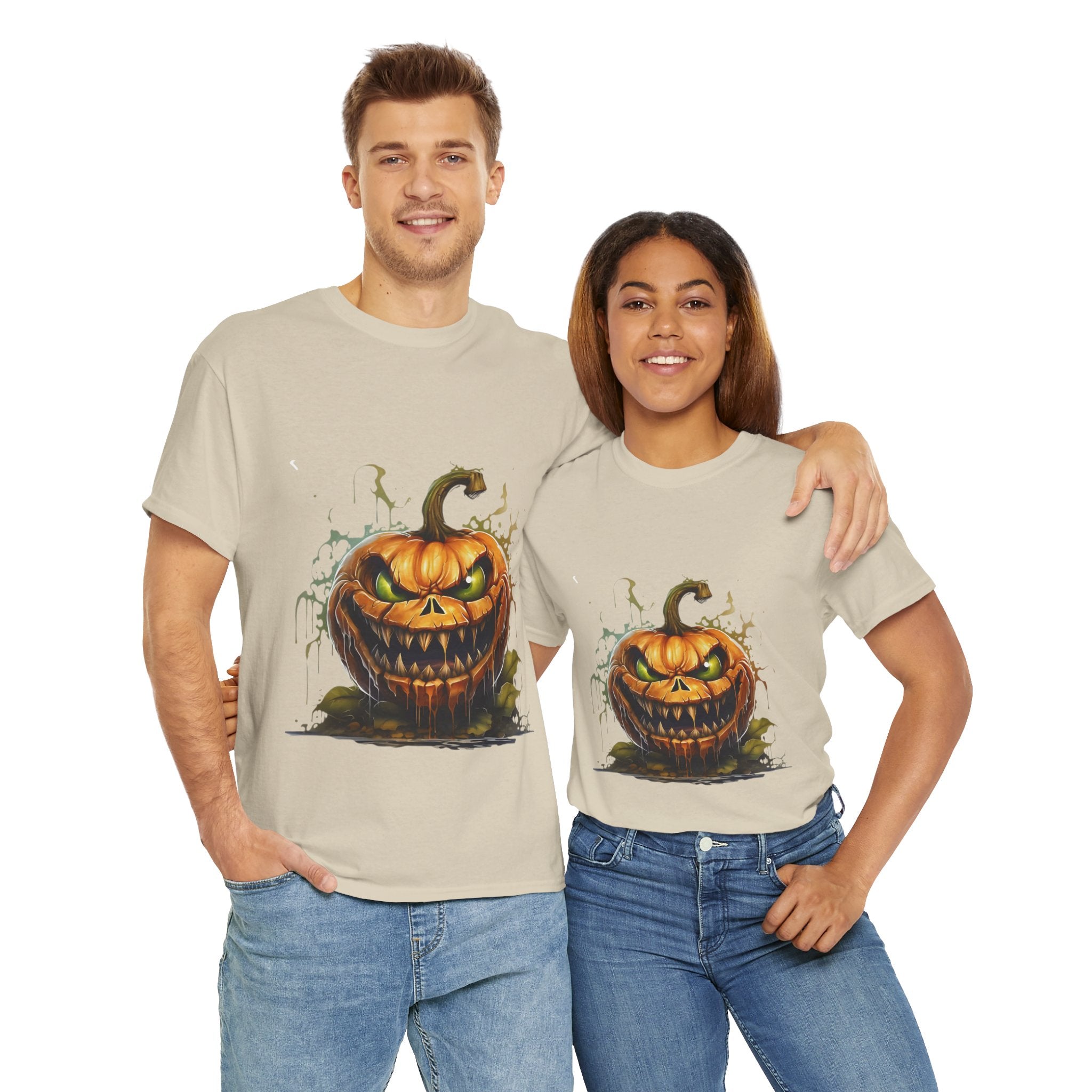 Spooky Pumpkin, Horror Graphic Tee, Unisex Cotton Shirt, Halloween Costume, Horror Movie Gift, Spooky T-Shirt, Horror Fan Apparel
