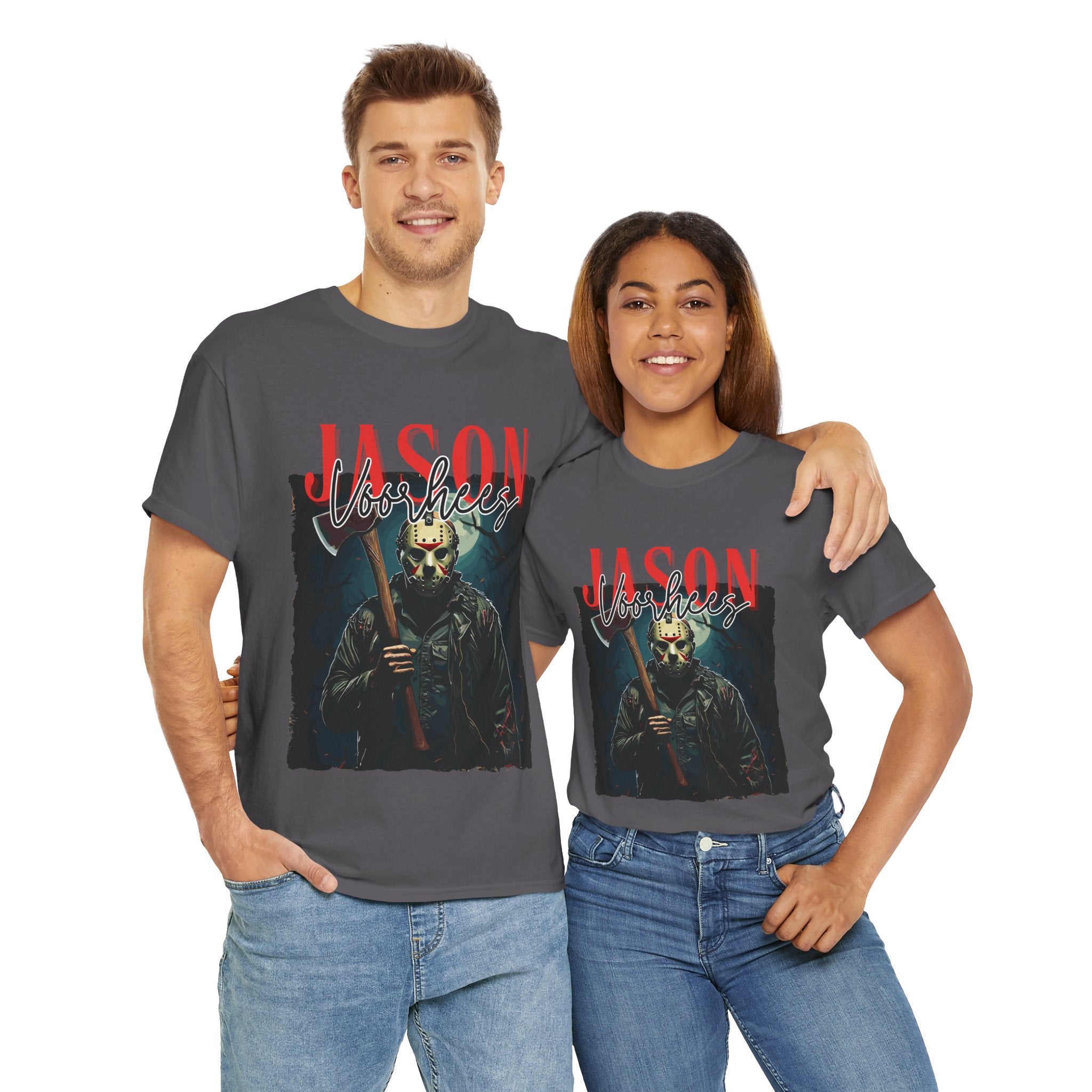 Jason Vorhees Horror Graphic Tee, Unisex Cotton Shirt, Halloween Costume, Horror Movie Gift, Spooky T-Shirt, Horror Fan Apparel