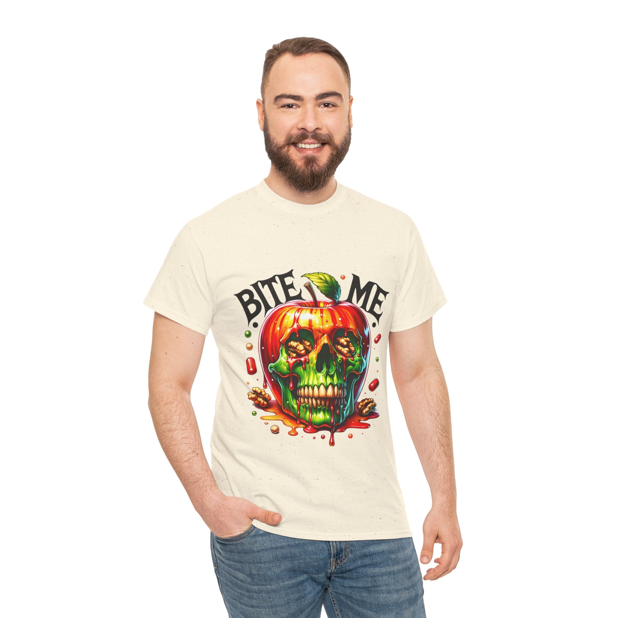 Bite Me Skull T-Shirt, Fun Graphic Tee, Halloween Costume Top, Trendy Casual Wear, Unique Gift Idea for Friends