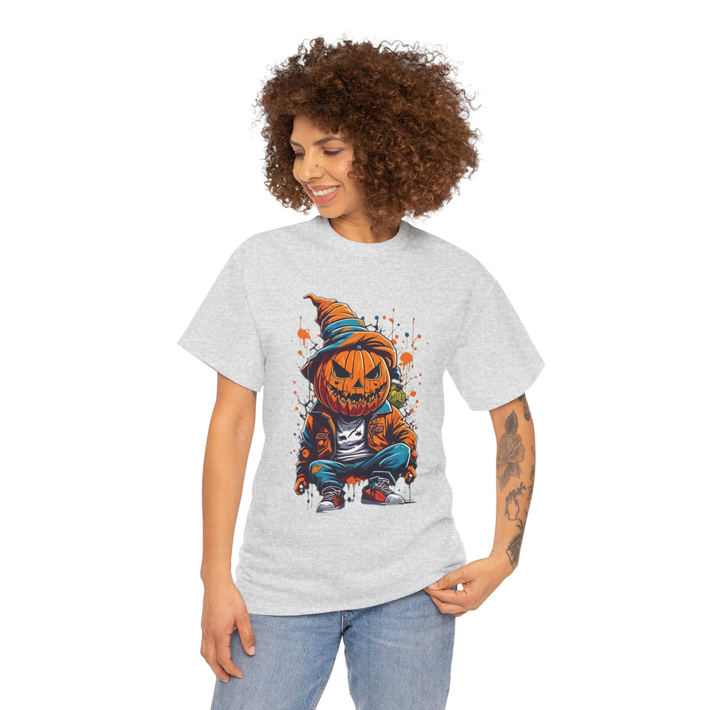 Scary Pumpkin, Horror Graphic Tee, Unisex Cotton Shirt, Halloween Costume, Horror Movie Gift, Spooky T-Shirt, Horror Fan Apparel