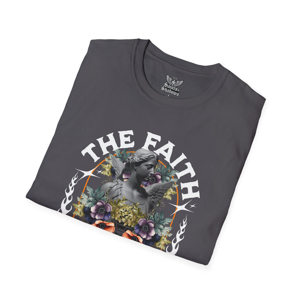 Saints and Shadows - The Faith Never Fail, Angelic Artwork Unisex Softstyle T-Shirt, Casual Wear