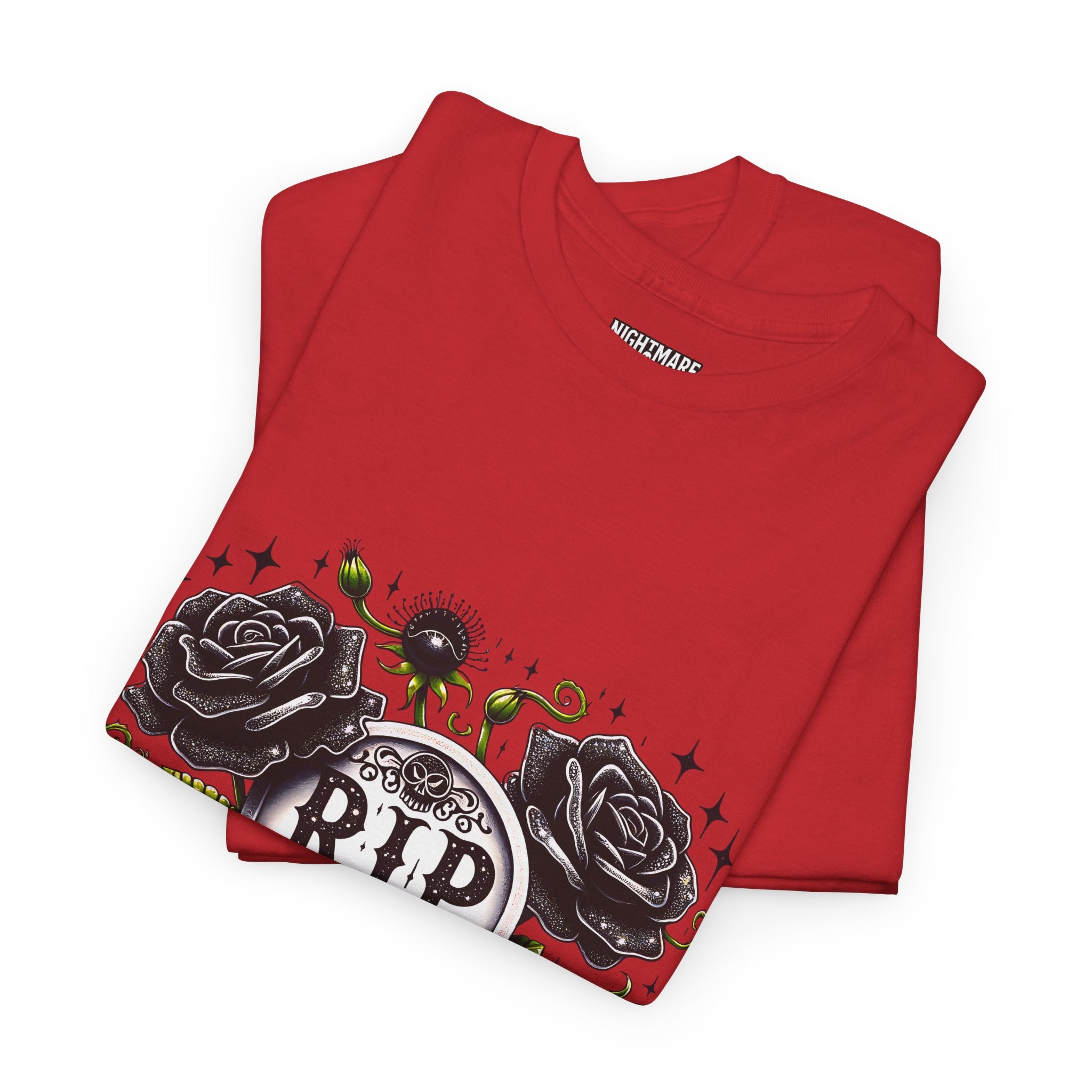 RIP to My 40s Tee, Heavy, Unisex Graphic Shirt, Birthday Gift, Casual Wear, Vintage Style, Floral Design T-shirt