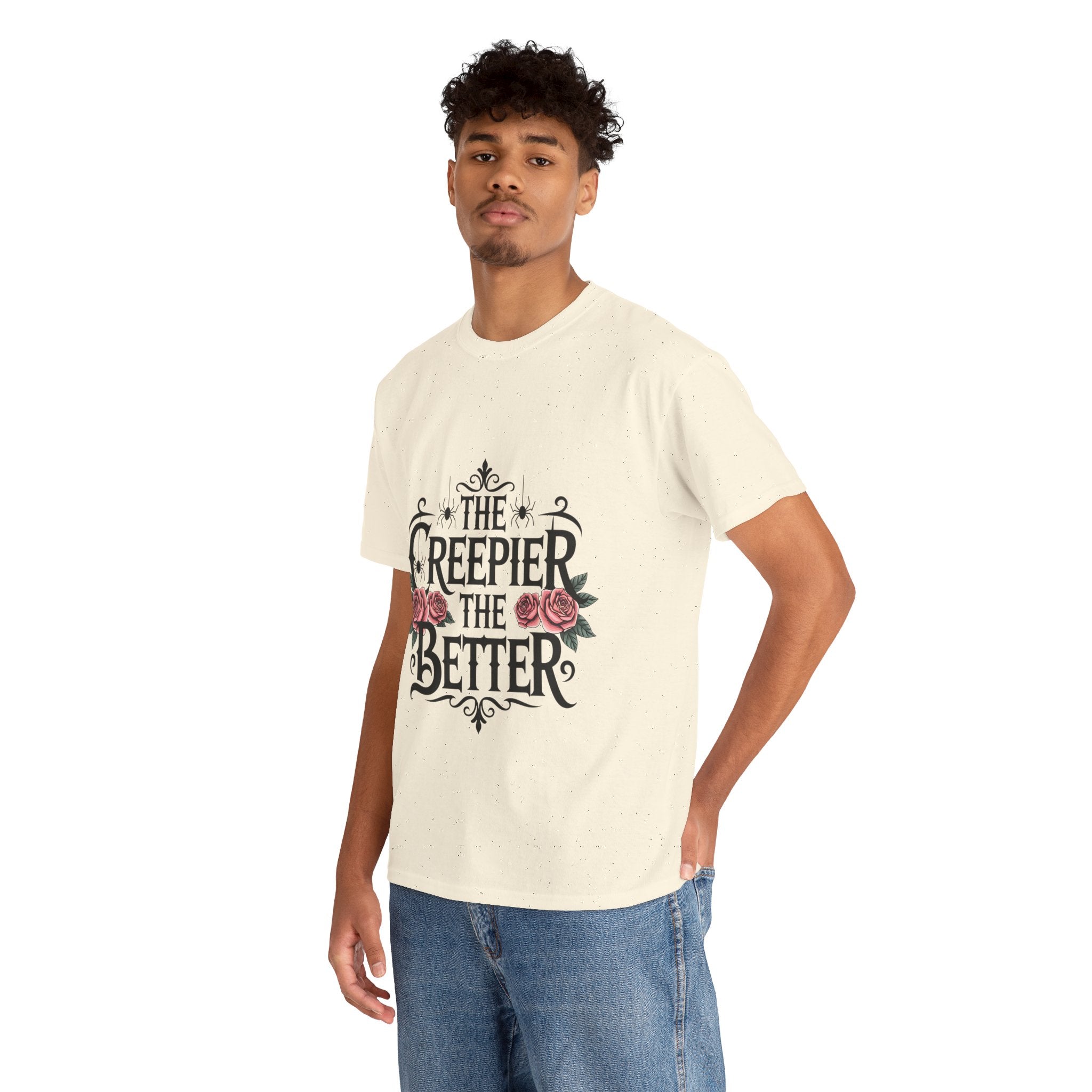 The Creepier the Better Tee, Perfect for Halloween, Casual Wear, Gift for Friends, Vintage Style, Unique Graphic T-Shirt