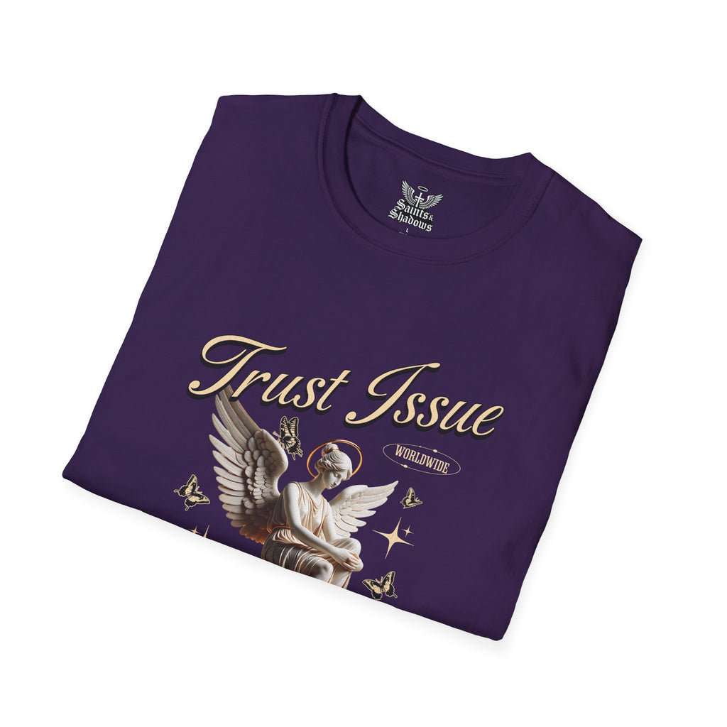 Saints and Shadows - Trust Issue, Angelic Artwork Unisex Softstyle T-Shirt, Casual Wear