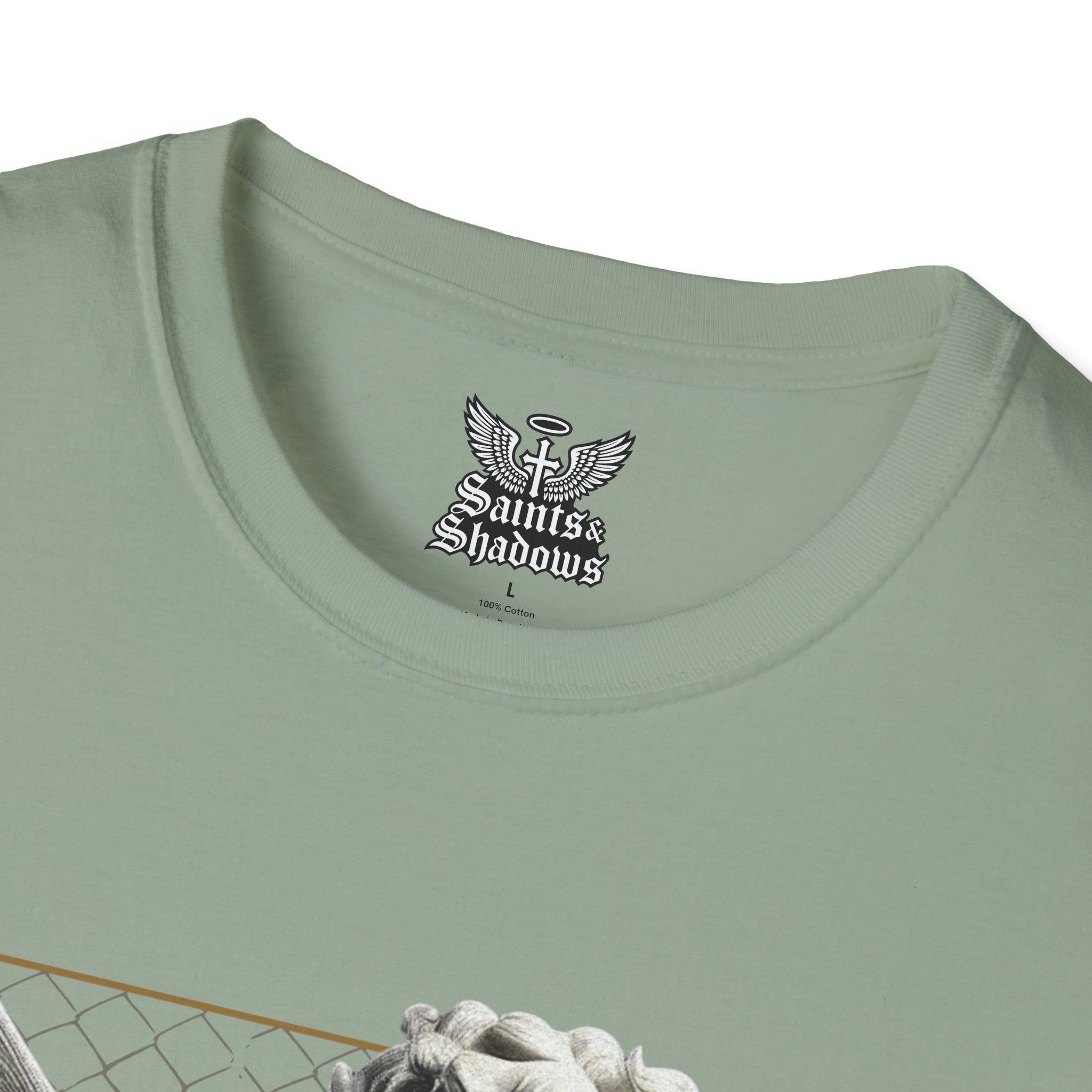 Saints and Shadows - Matchmaker, Angelic Artwork Unisex Softstyle T-Shirt, Casual Wear