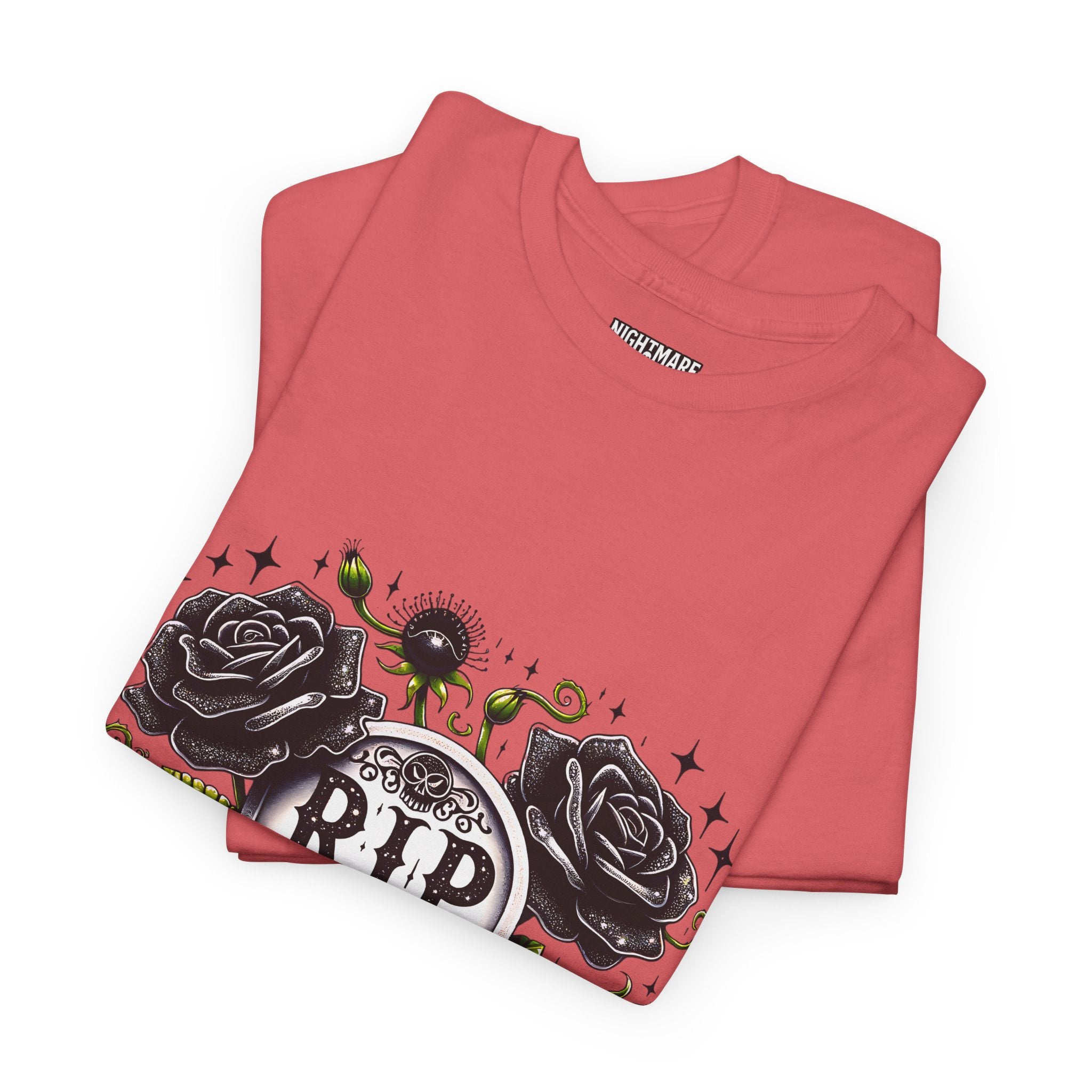 RIP to My 40s Tee, Heavy, Unisex Graphic Shirt, Birthday Gift, Casual Wear, Vintage Style, Floral Design T-shirt