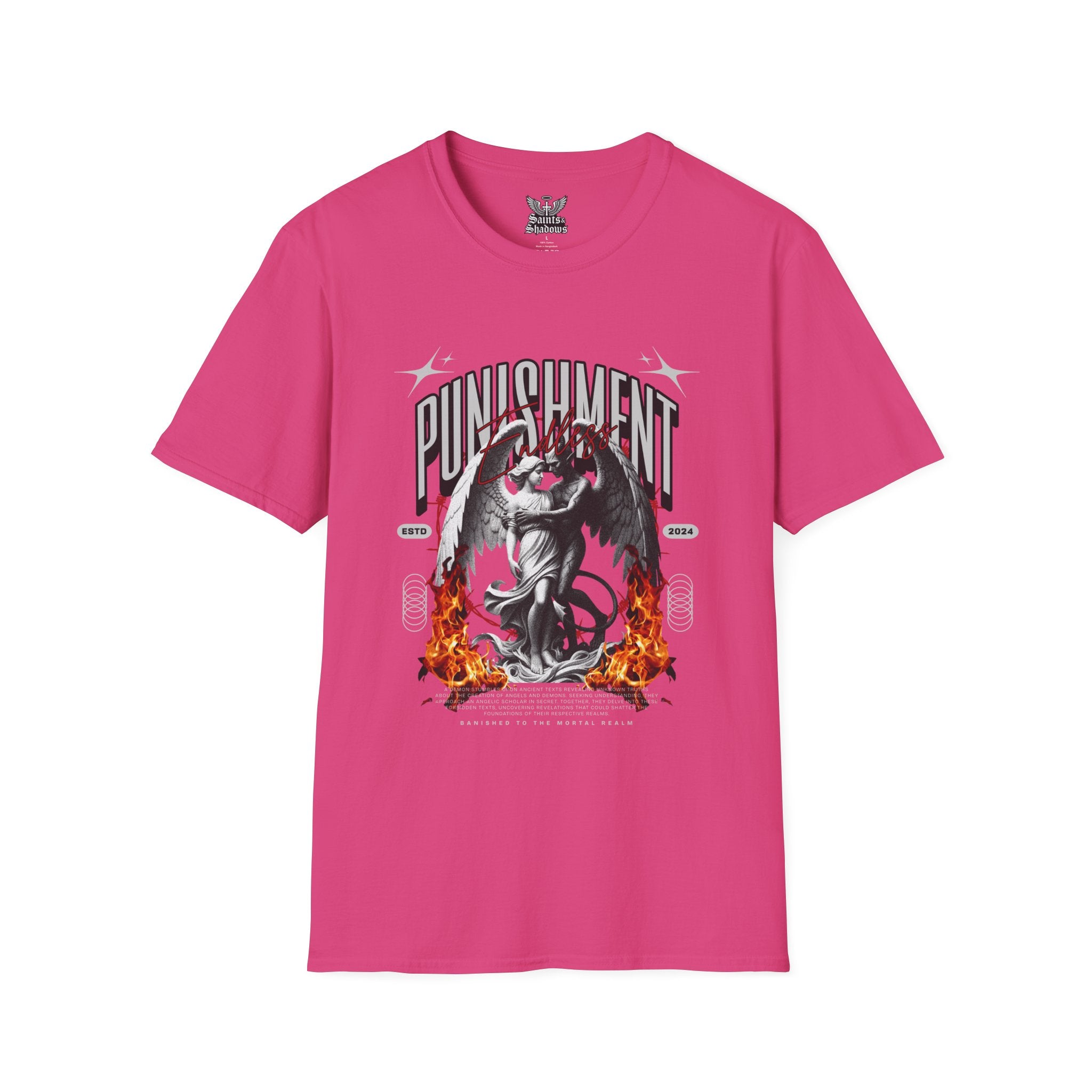 Saints and Shadows - Punishment, Angelic Artwork Unisex Softstyle T-Shirt, Casual Wear