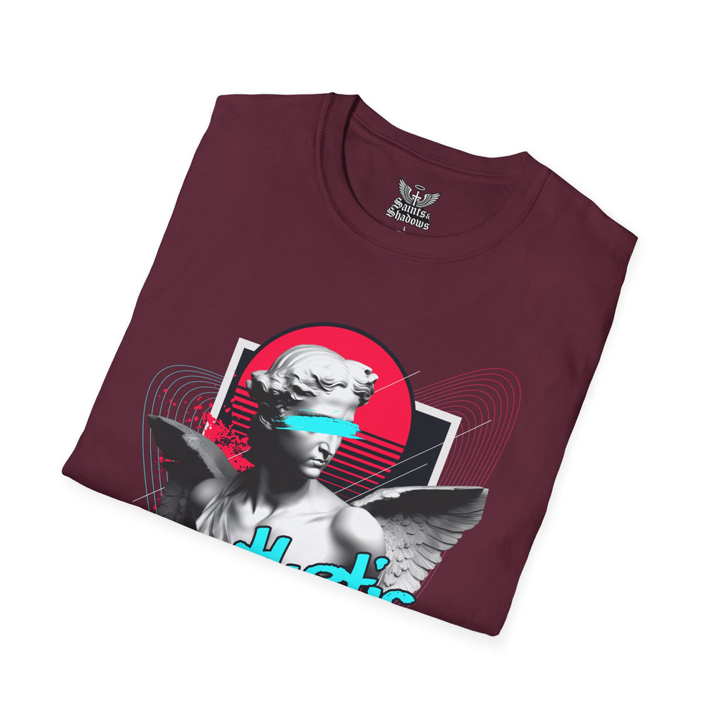Saints and Shadows - Synthetic Dream, Angelic Artwork Unisex Softstyle T-Shirt, Casual Wear