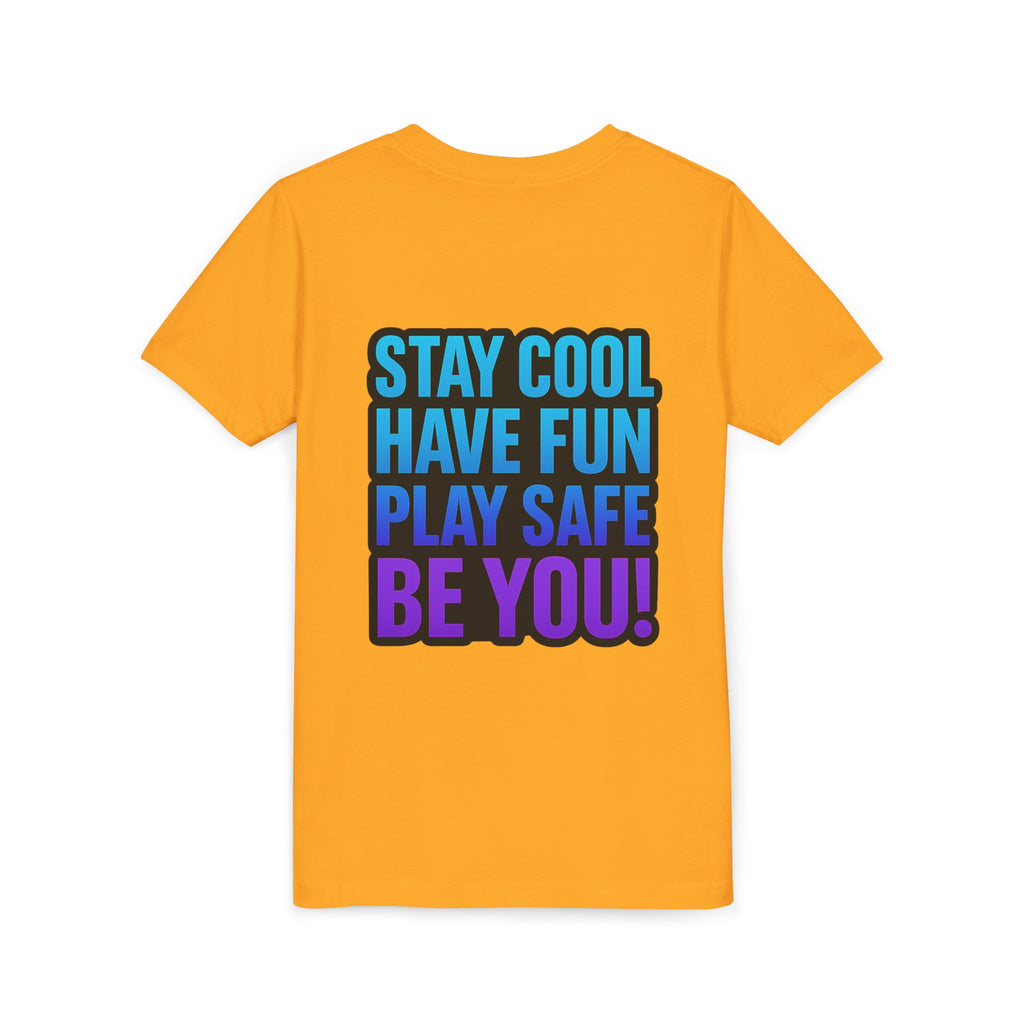 DJ KAT PAWS Paw-Sitive Waves Only, Youth Tee | Kids Surfing T-Shirt, Fun Cat Graphic Top, Summer Apparel, Gifts for Animal Lovers