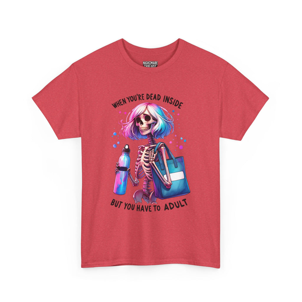 When you're dead onside, Whimsical Skeleton Tee, Funny Graphic Shirt, Perfect for Halloween, Unique Gift Idea, Casual Wear, Everyday Humor