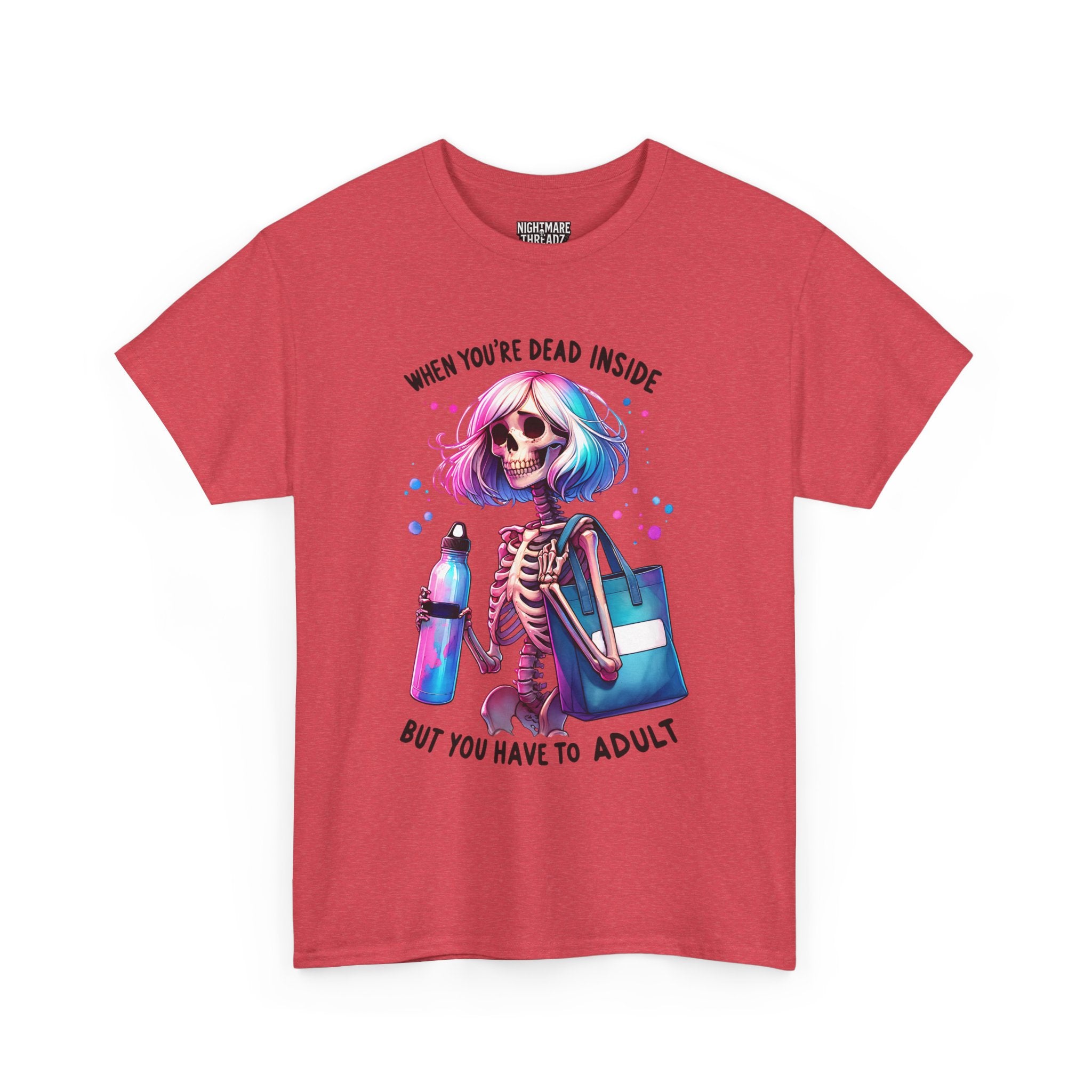 When you're dead onside, Whimsical Skeleton Tee, Funny Graphic Shirt, Perfect for Halloween, Unique Gift Idea, Casual Wear, Everyday Humor