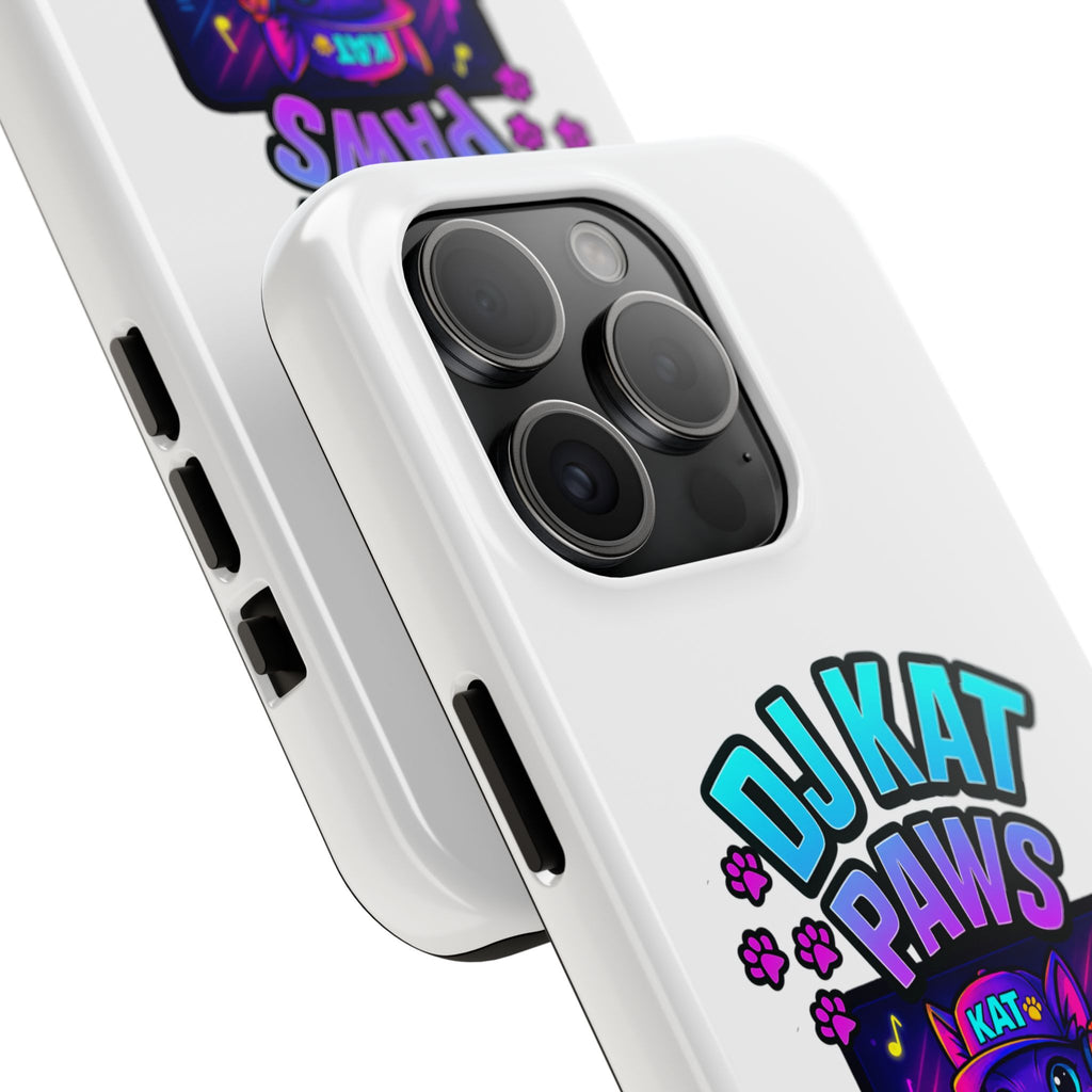 DJ KAT PAWS - Paw-sitively LIT | Tough Phone Cases - Unique Gift for Cat Lovers, Funny Phone Accessory, Music Lover's Case, Pet Owner Present