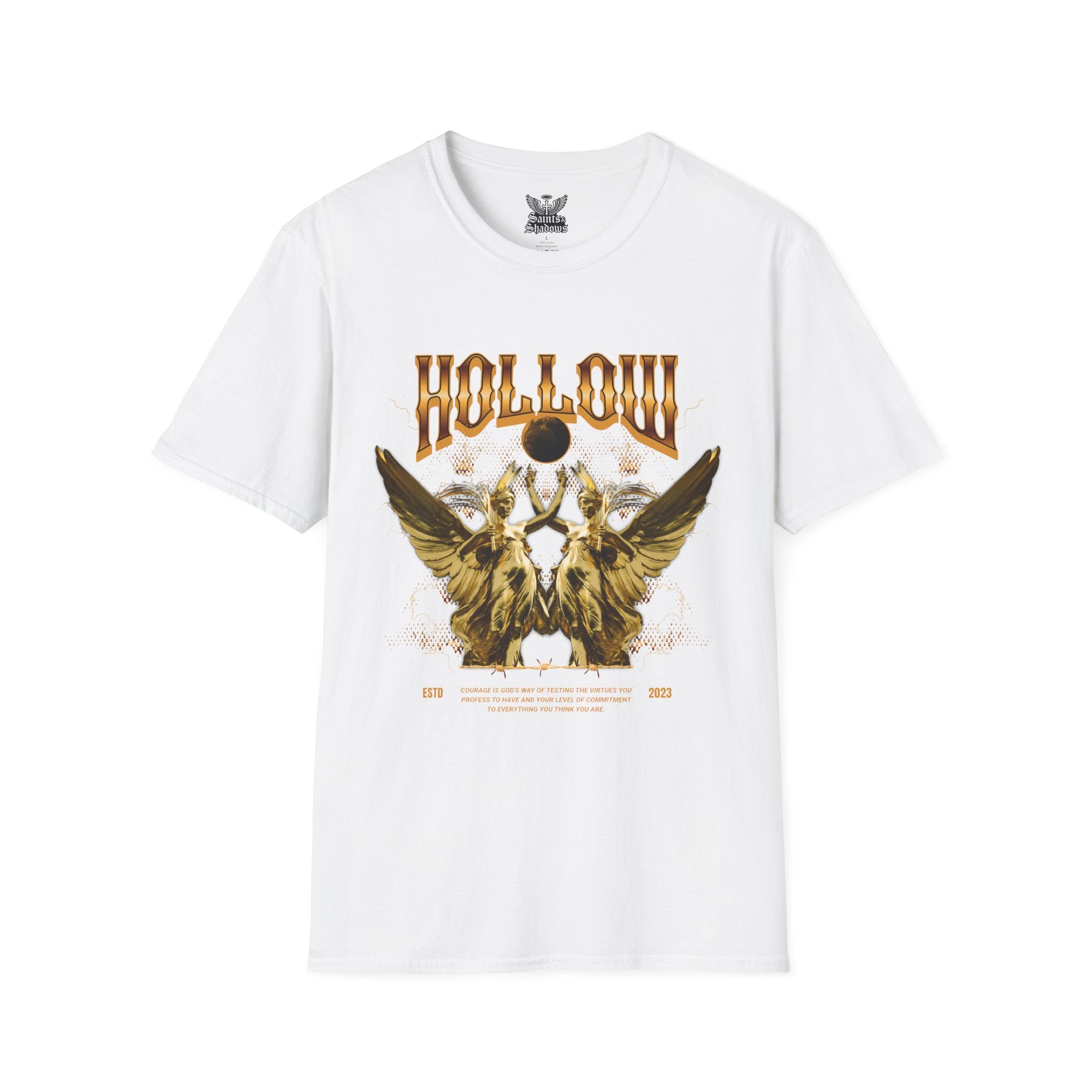 Saints and Shadows - Hollow, Angelic Artwork Unisex Softstyle T-Shirt, Casual Wear