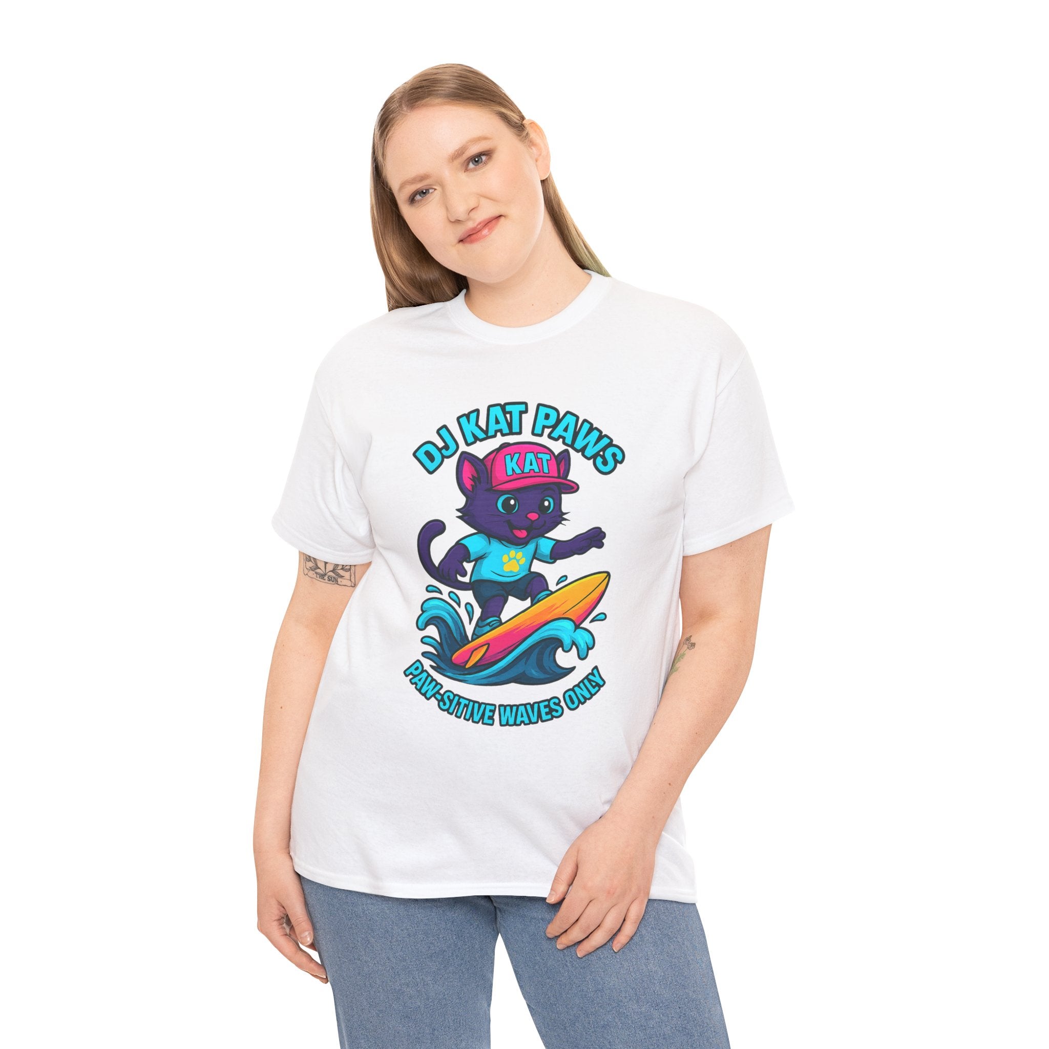 DJ KAT PAWS Paw-sitive Waves Only Tee
