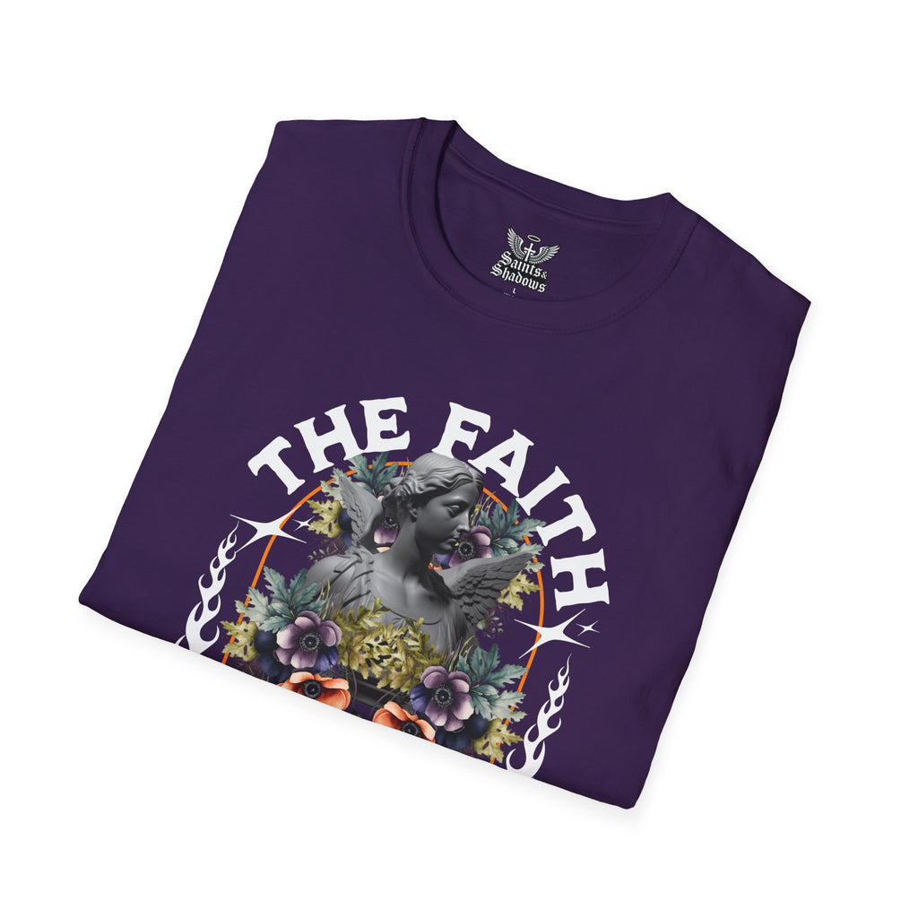 Saints and Shadows - The Faith Never Fail, Angelic Artwork Unisex Softstyle T-Shirt, Casual Wear
