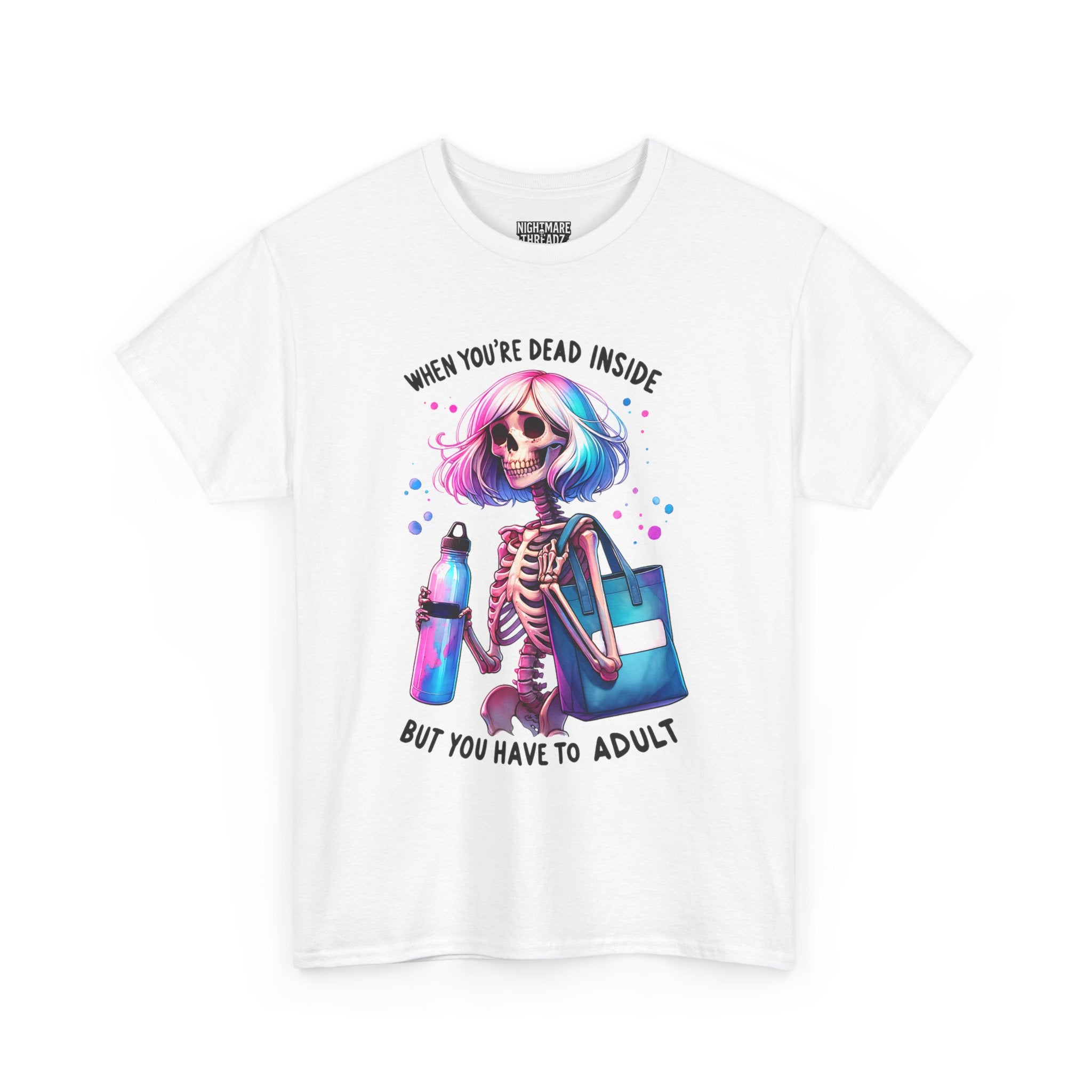 When you're dead onside, Whimsical Skeleton Tee, Funny Graphic Shirt, Perfect for Halloween, Unique Gift Idea, Casual Wear, Everyday Humor