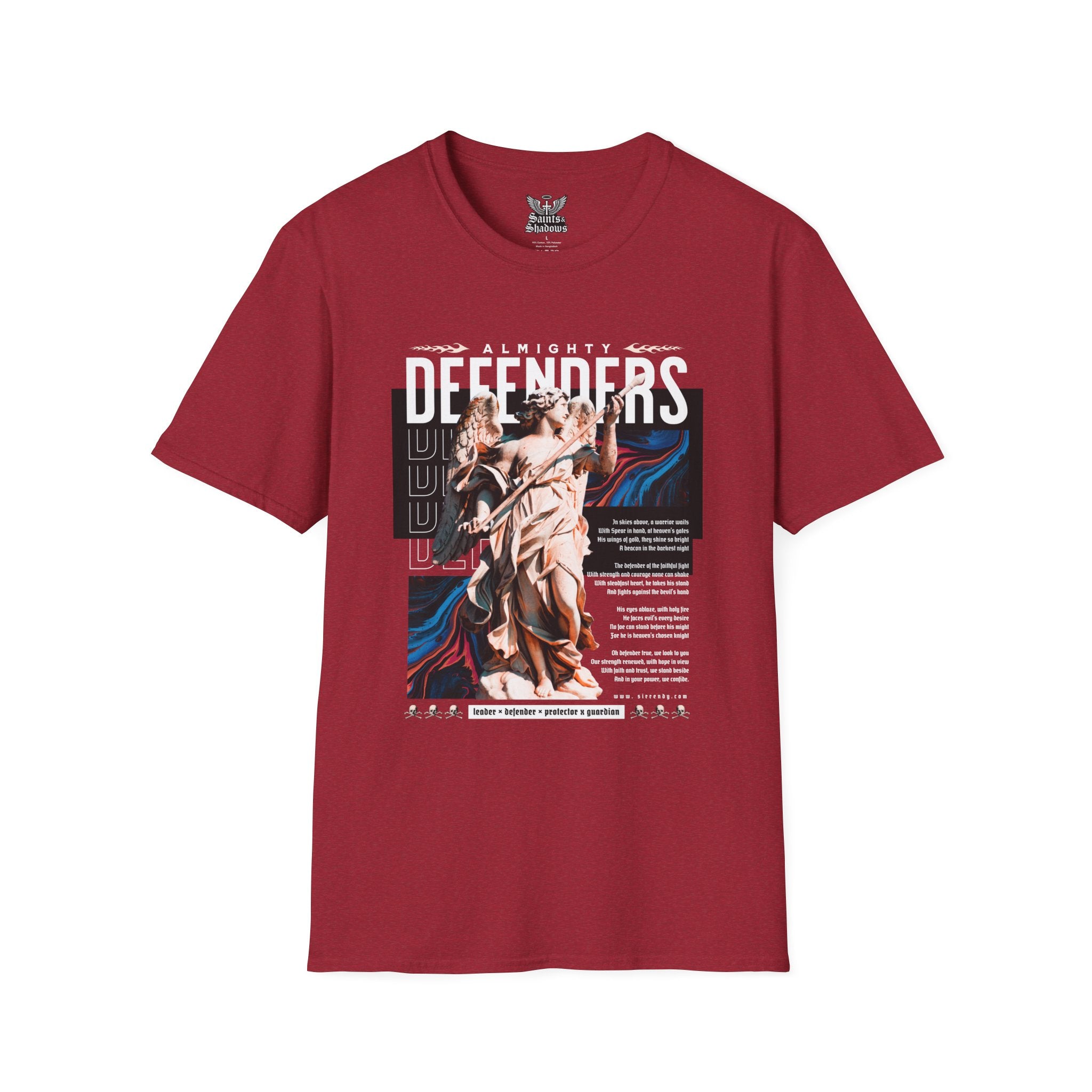Saints and Shadows - Almighty Defenders, Angelic Artwork Unisex Softstyle T-Shirt, Casual Wear