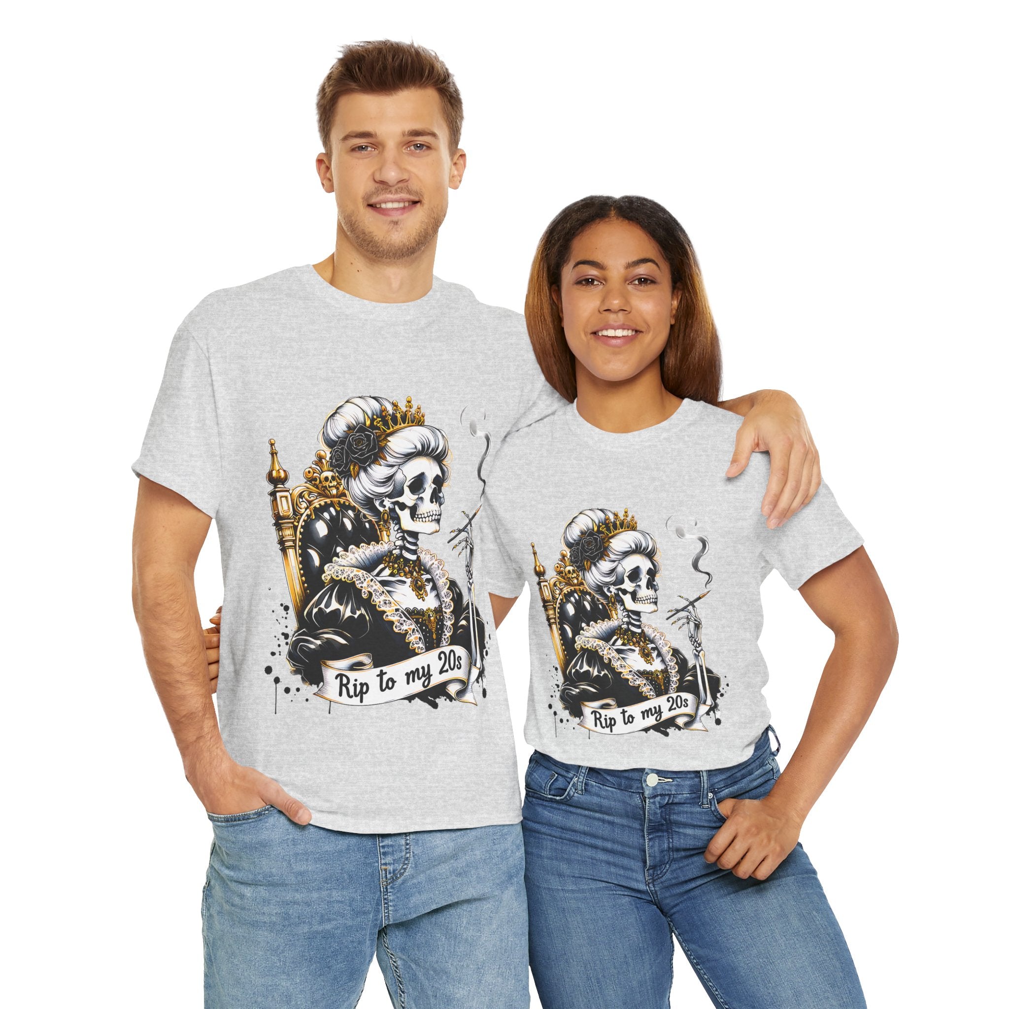 Rip to my 20s Tee, Heavy, Unisex Graphic Shirt, Birthday Gift, Casual Wear, Vintage Style, Floral Design T-shirt