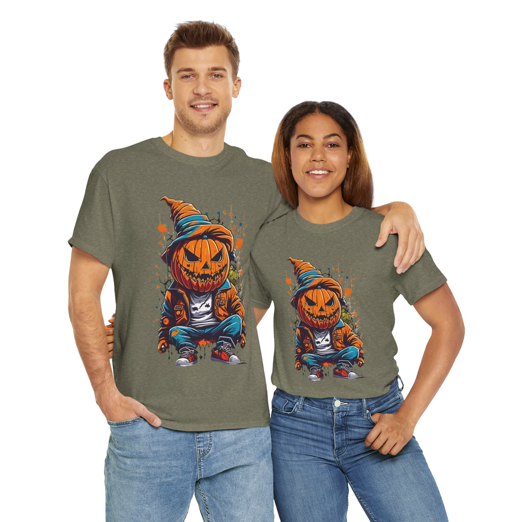 Scary Pumpkin, Horror Graphic Tee, Unisex Cotton Shirt, Halloween Costume, Horror Movie Gift, Spooky T-Shirt, Horror Fan Apparel