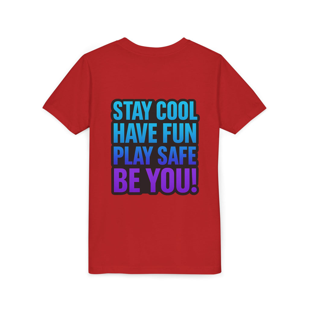 DJ KAT PAWS Paw-Sitive Waves Only, Youth Tee | Kids Surfing T-Shirt, Fun Cat Graphic Top, Summer Apparel, Gifts for Animal Lovers