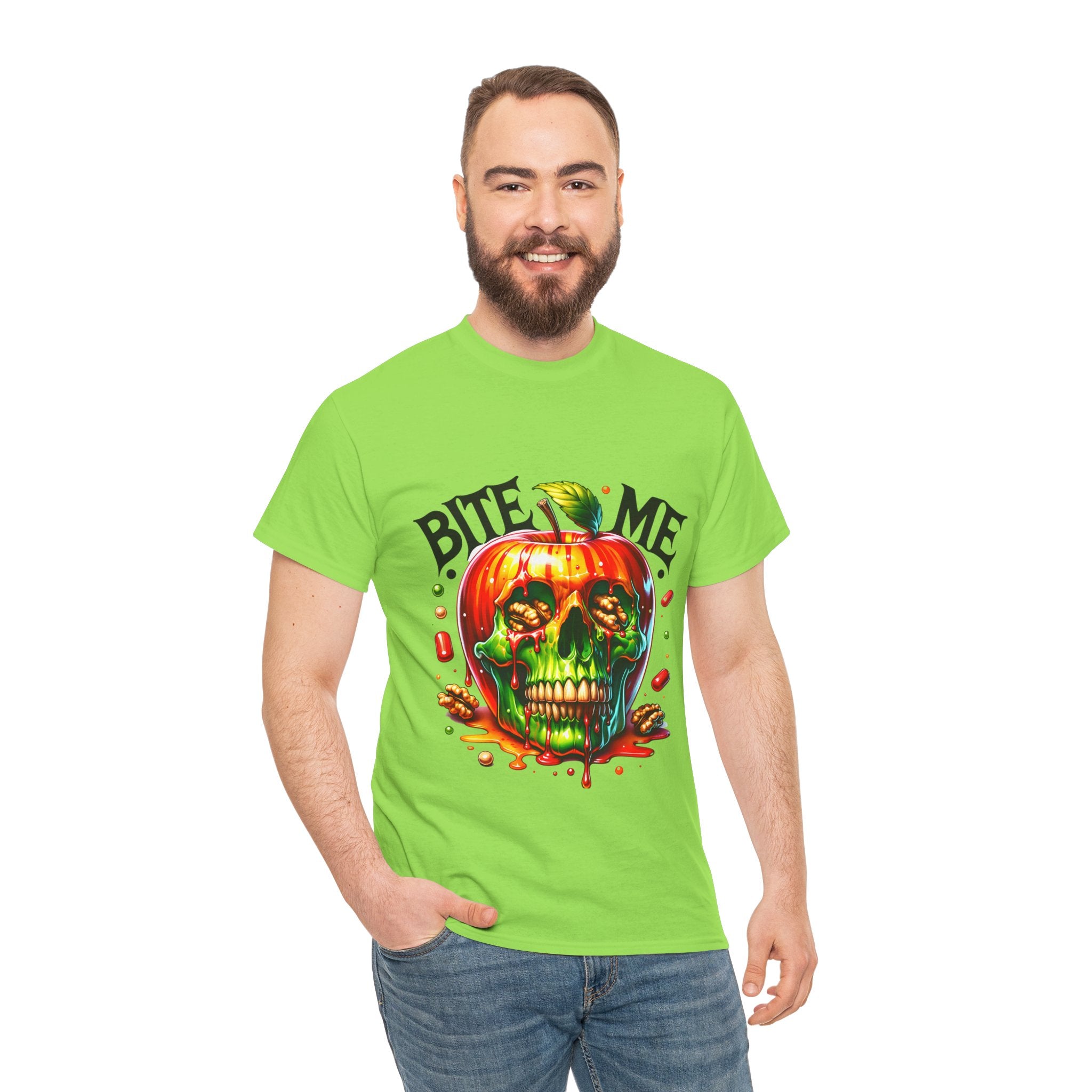 Bite Me Skull T-Shirt, Fun Graphic Tee, Halloween Costume Top, Trendy Casual Wear, Unique Gift Idea for Friends