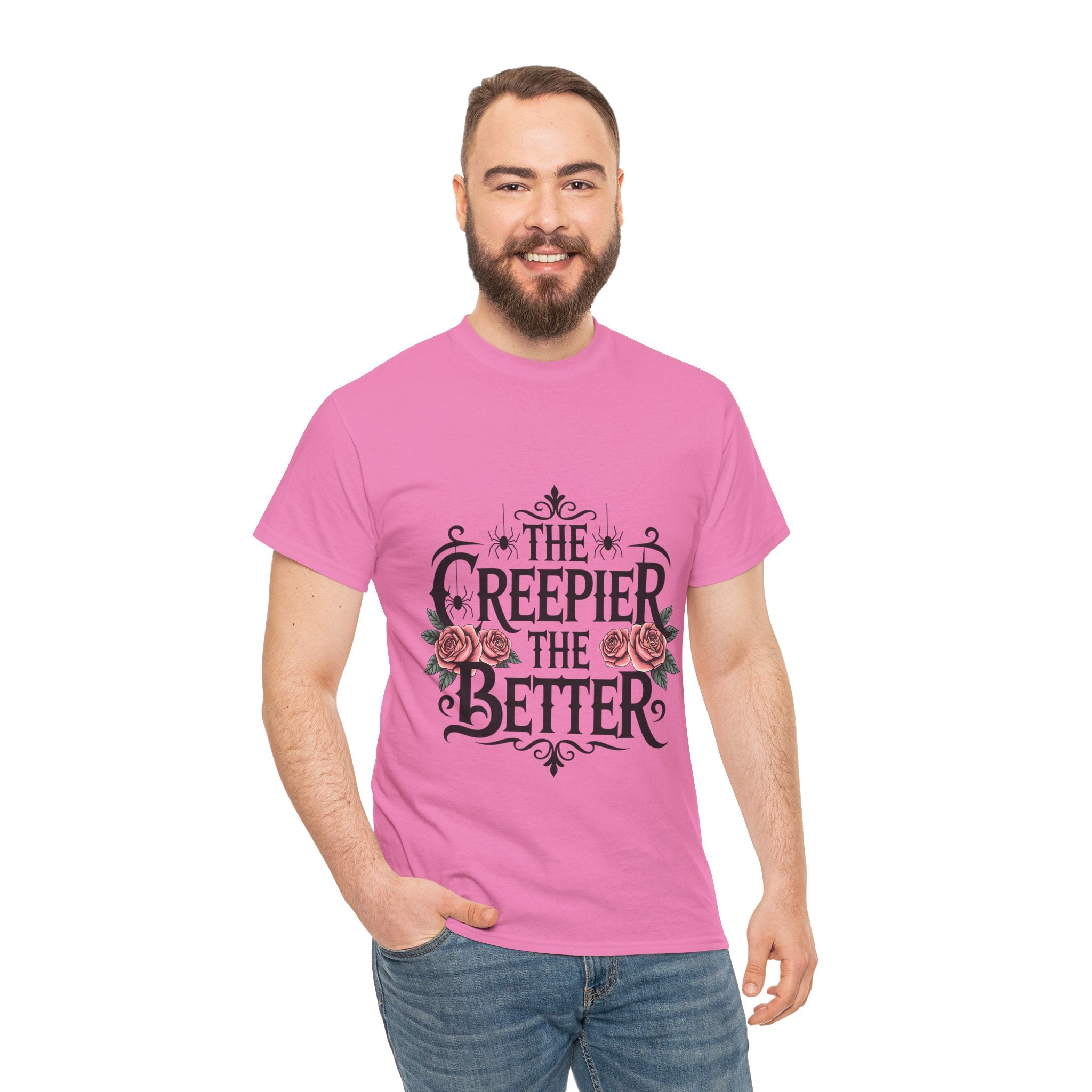 The Creepier the Better Tee, Perfect for Halloween, Casual Wear, Gift for Friends, Vintage Style, Unique Graphic T-Shirt